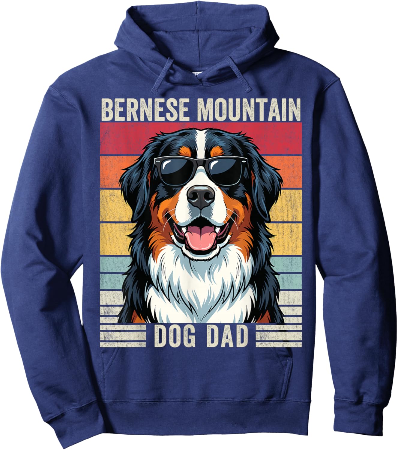 Bernese Mountain Dog Dad Hoodie - Hoodie | Navy