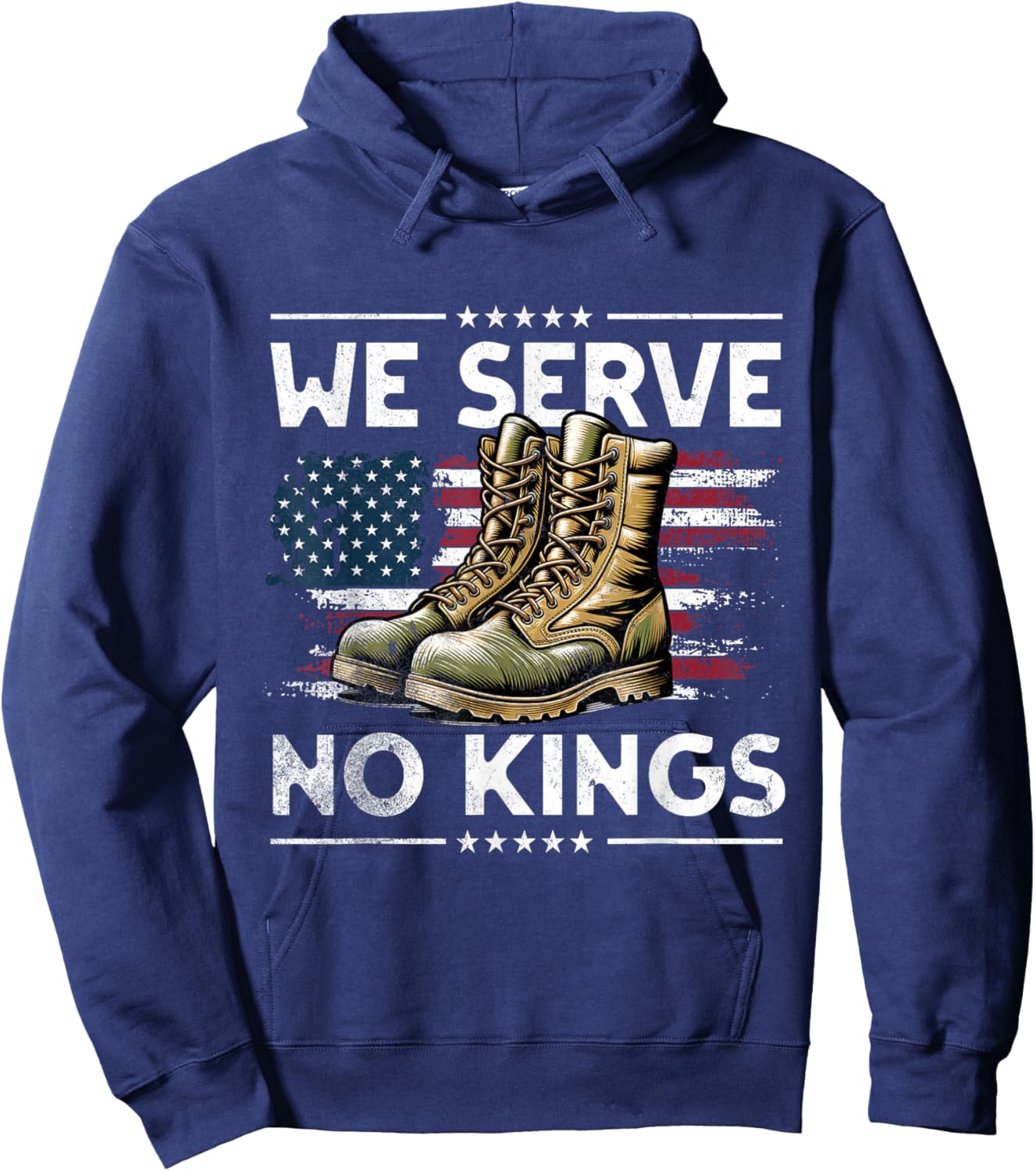 Veterans No Kings Hoodie - Hoodie | Navy