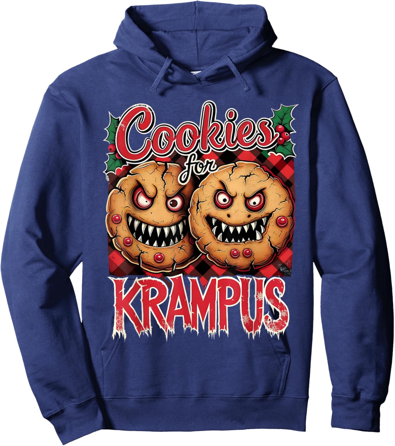 Cookies for Krampus Funny Gothic Christmas Hoodie - Hoodie | Navy
