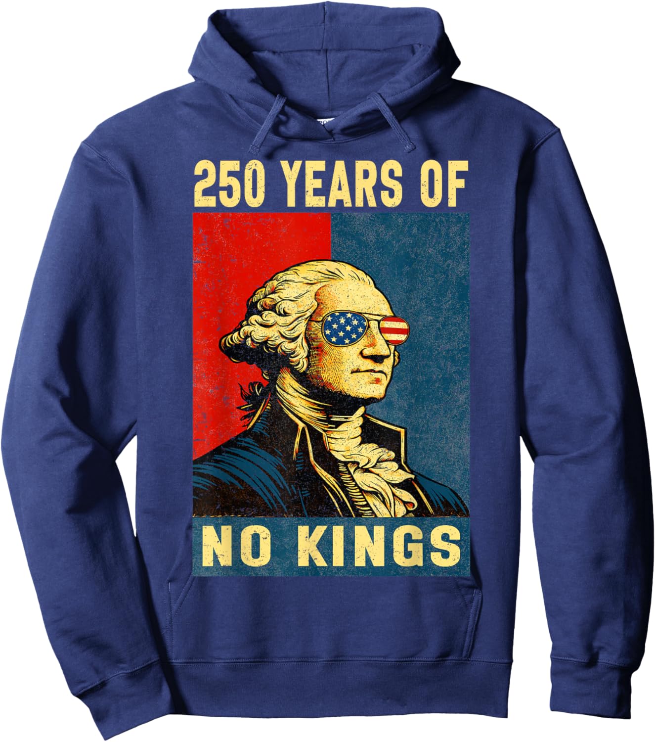 250 Years No Kings George Washington Women Hoodie - Hoodie | Navy