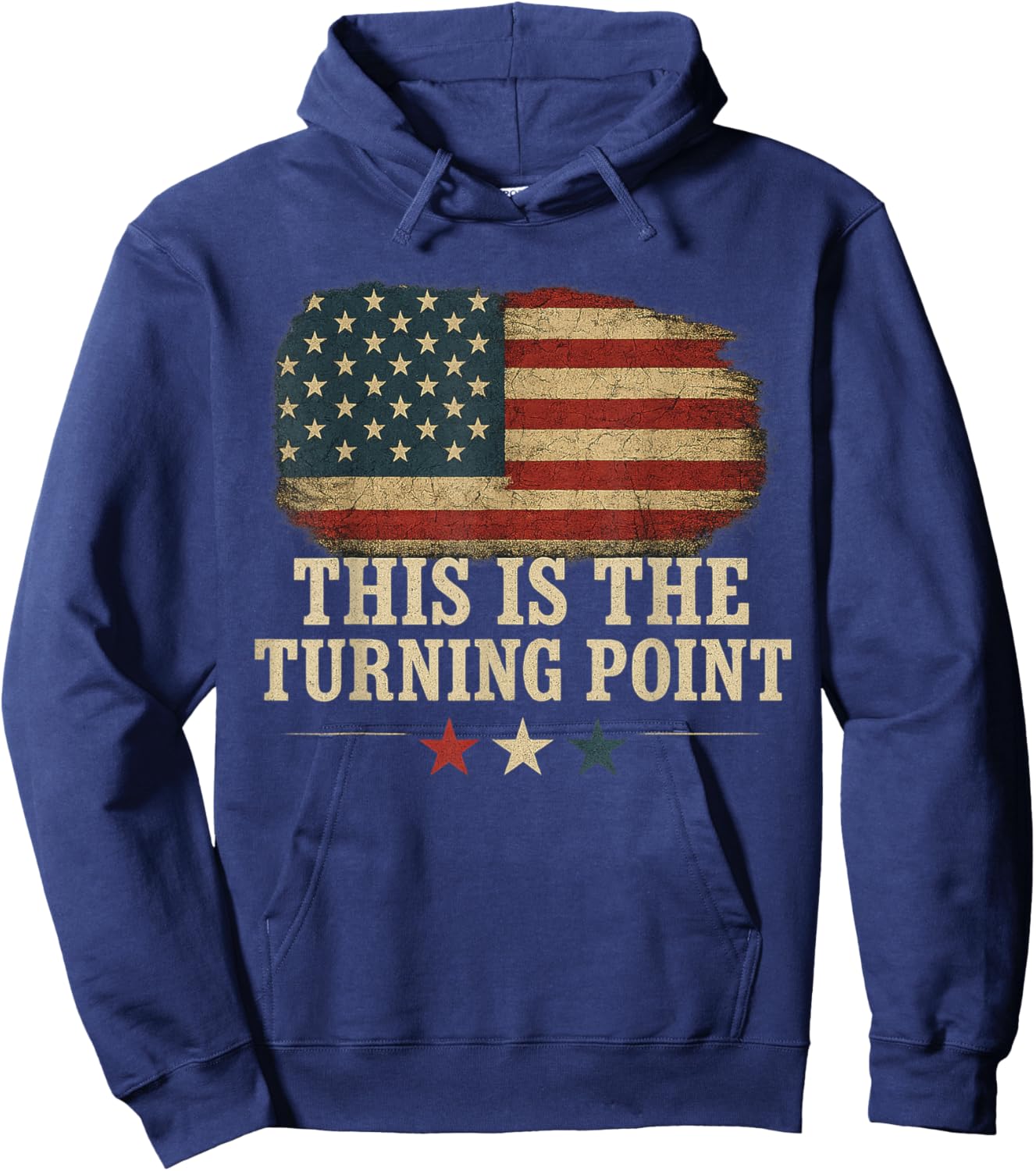 This is The Turning Point American Flag Hoodie - Hoodie | Navy