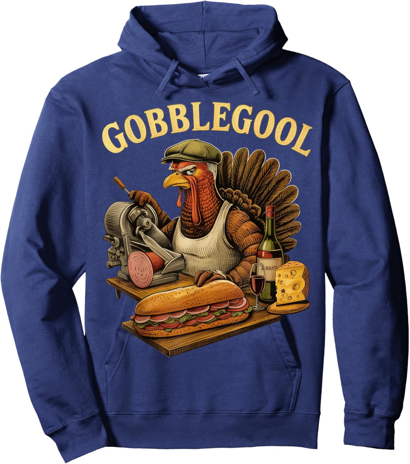Gobblegool Turkey Thanksgiving Hoodie - Hoodie | Navy