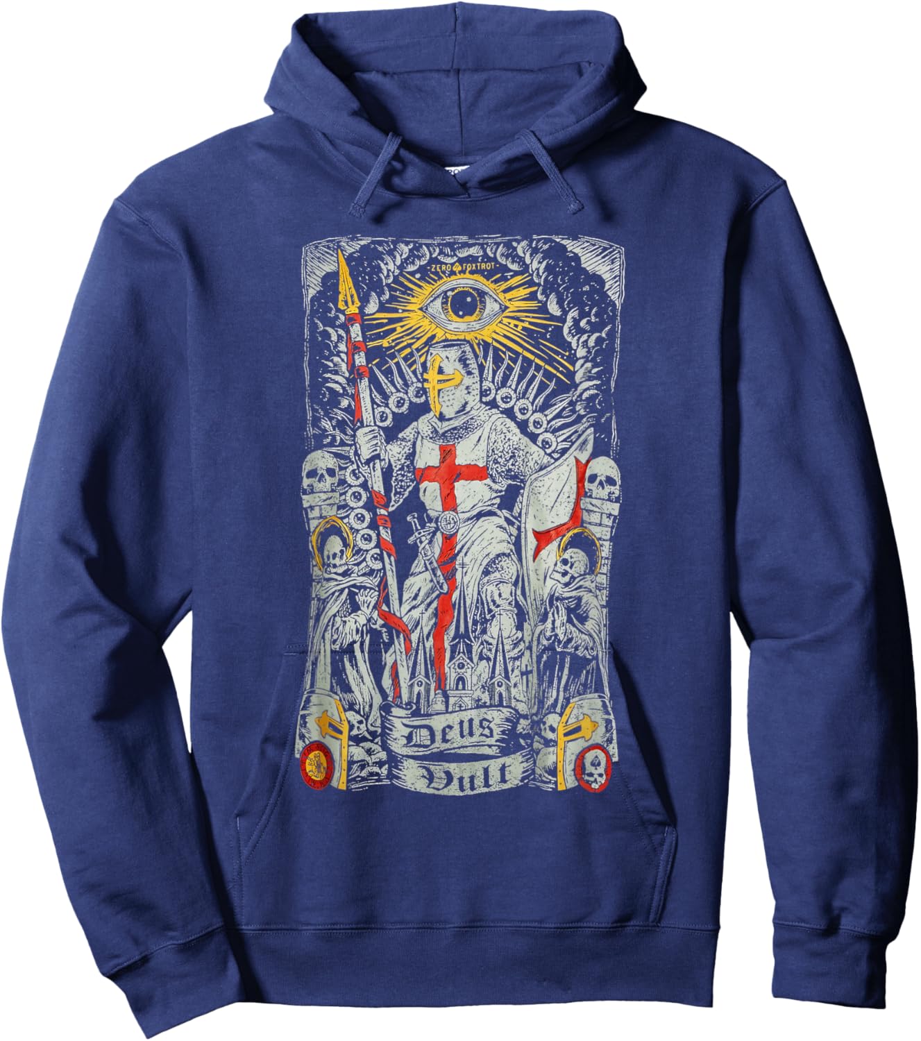 Deus Vult Knights Templar Crusades Hoodie - Hoodie | Navy