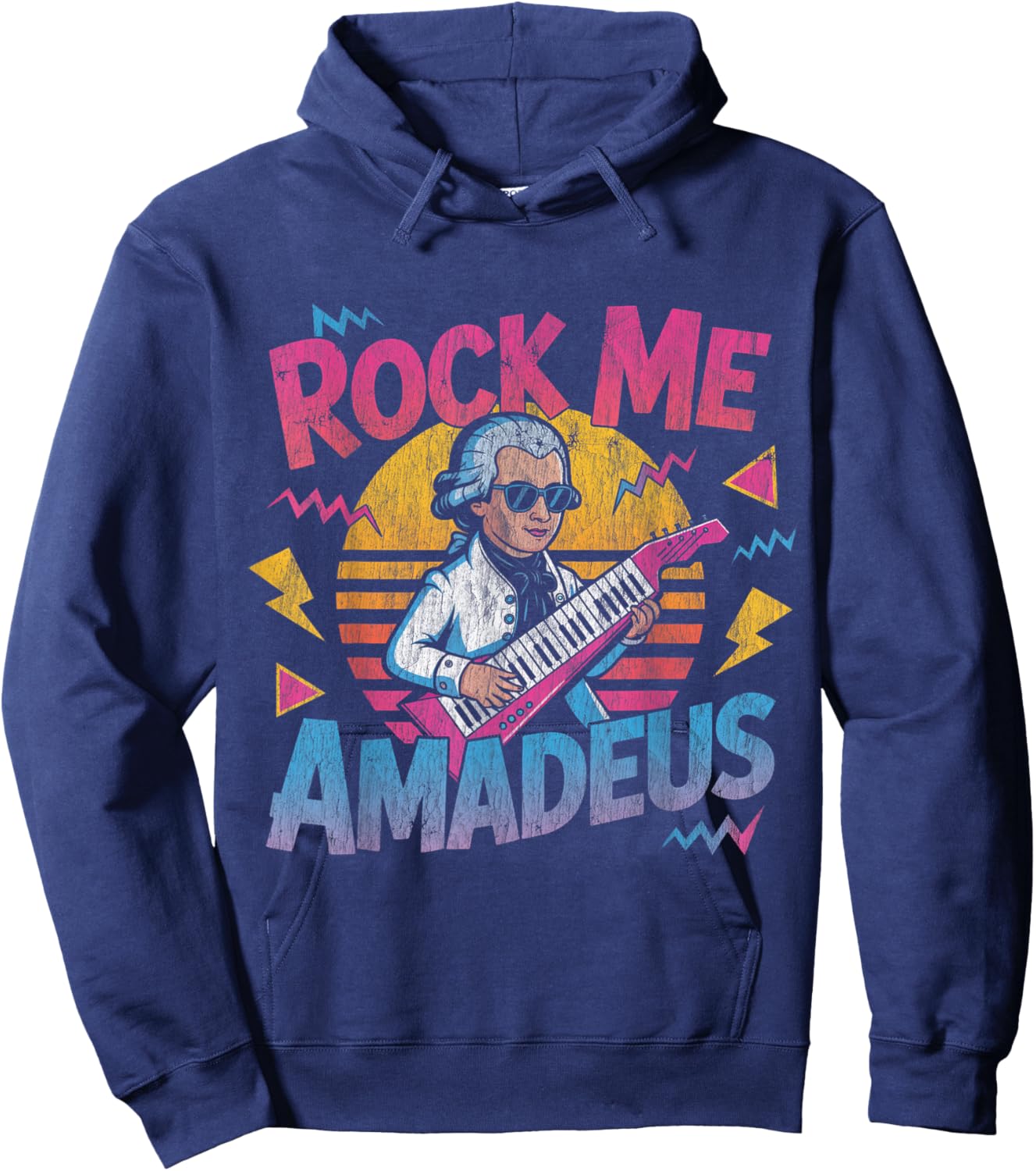 Rock Me Amadeus Funny 1980s Hoodie - Hoodie | Navy
