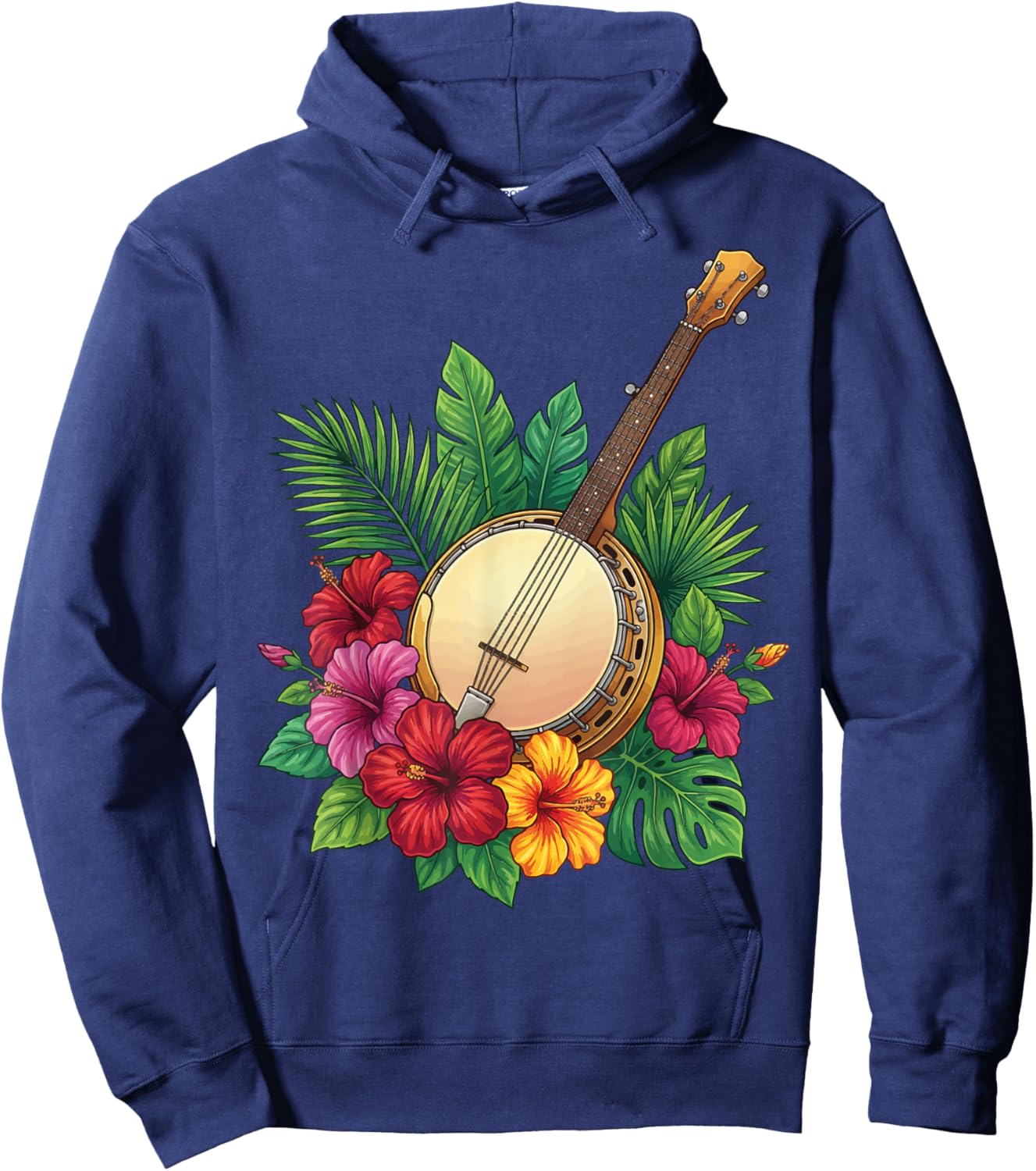 Banjo Flowers Hoodie - Hoodie | Navy
