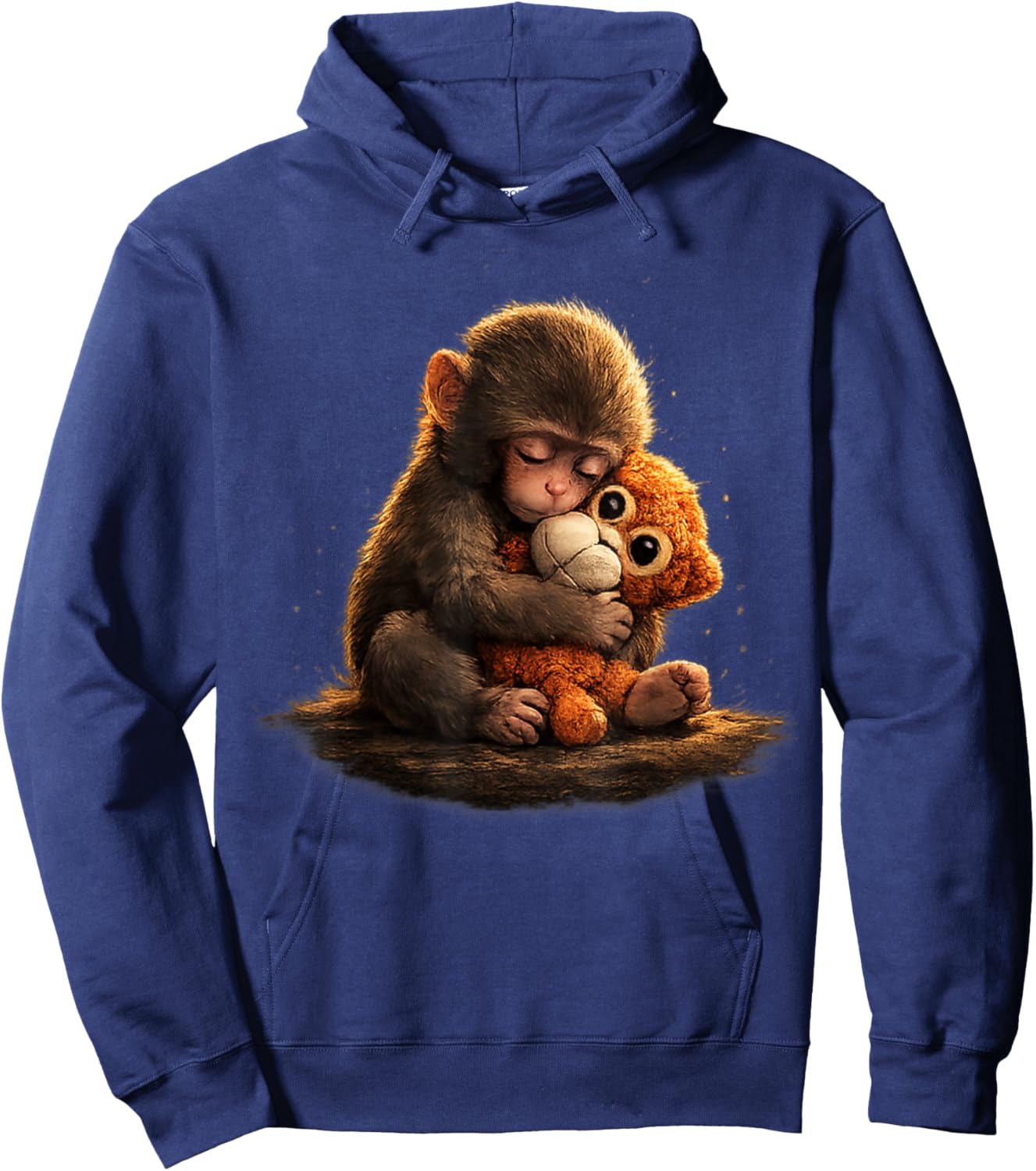 Cute Baby Monkey Punch Viral Zoo Japan Design Hoodie - Hoodie | Navy