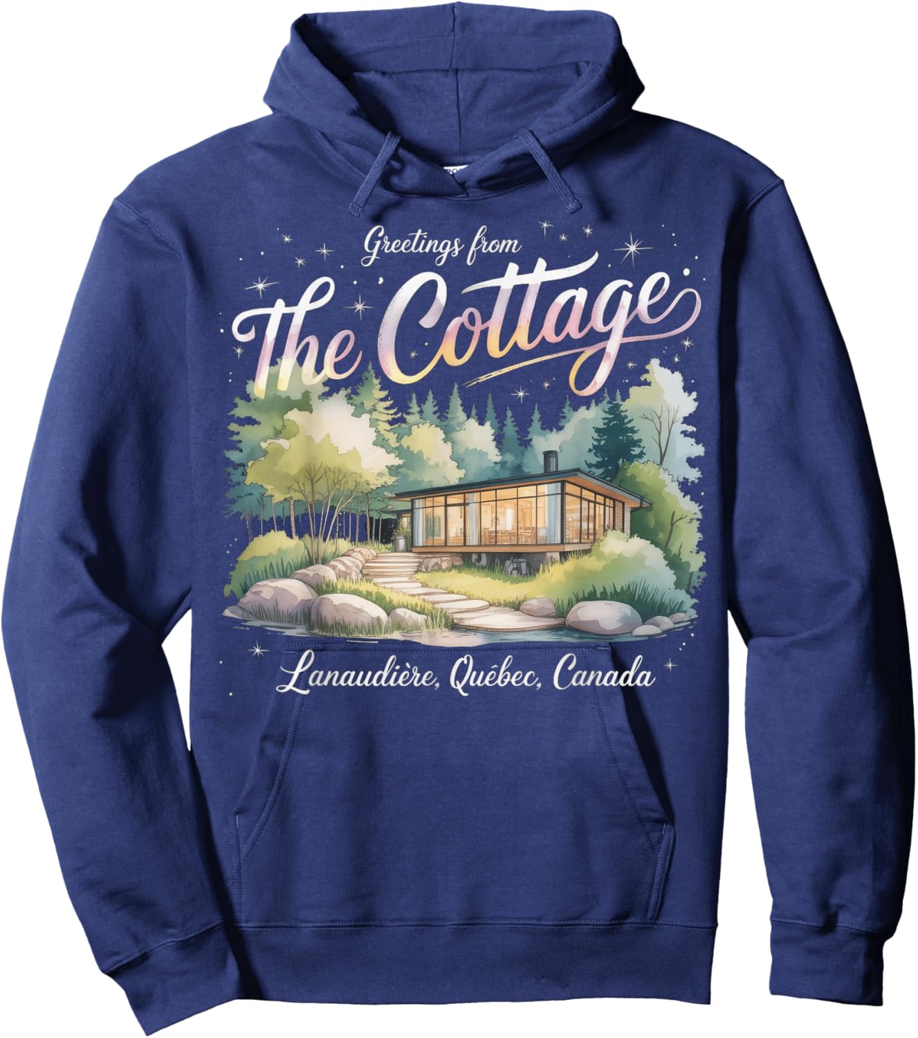 Greetings from The Cottage Hoodie - Hoodie | Navy