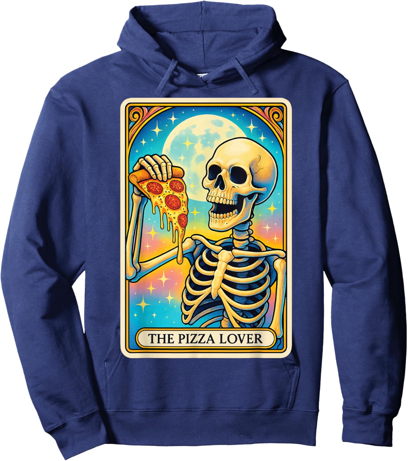 The Pizza Lover Tarot Card Hoodie - Hoodie | Navy