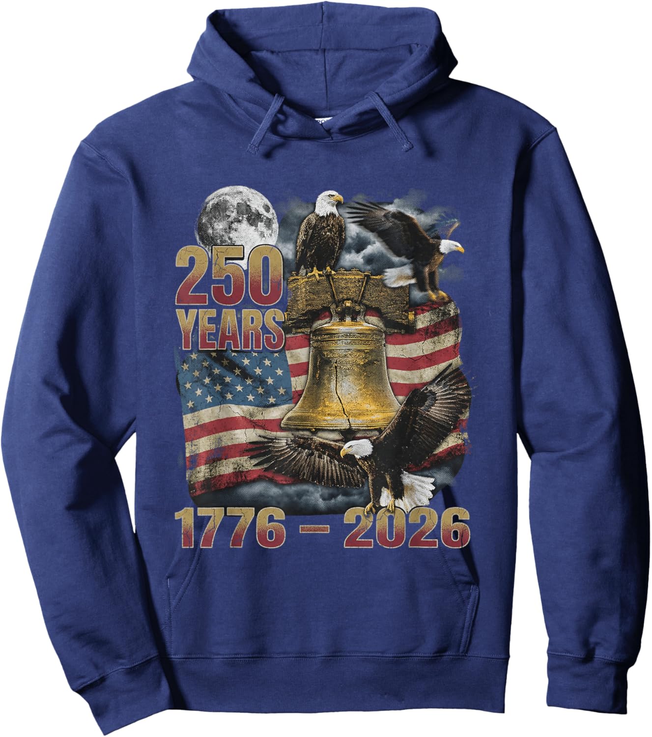 American 250 Years Eagle 1776–2026 Hoodie - Hoodie | Navy