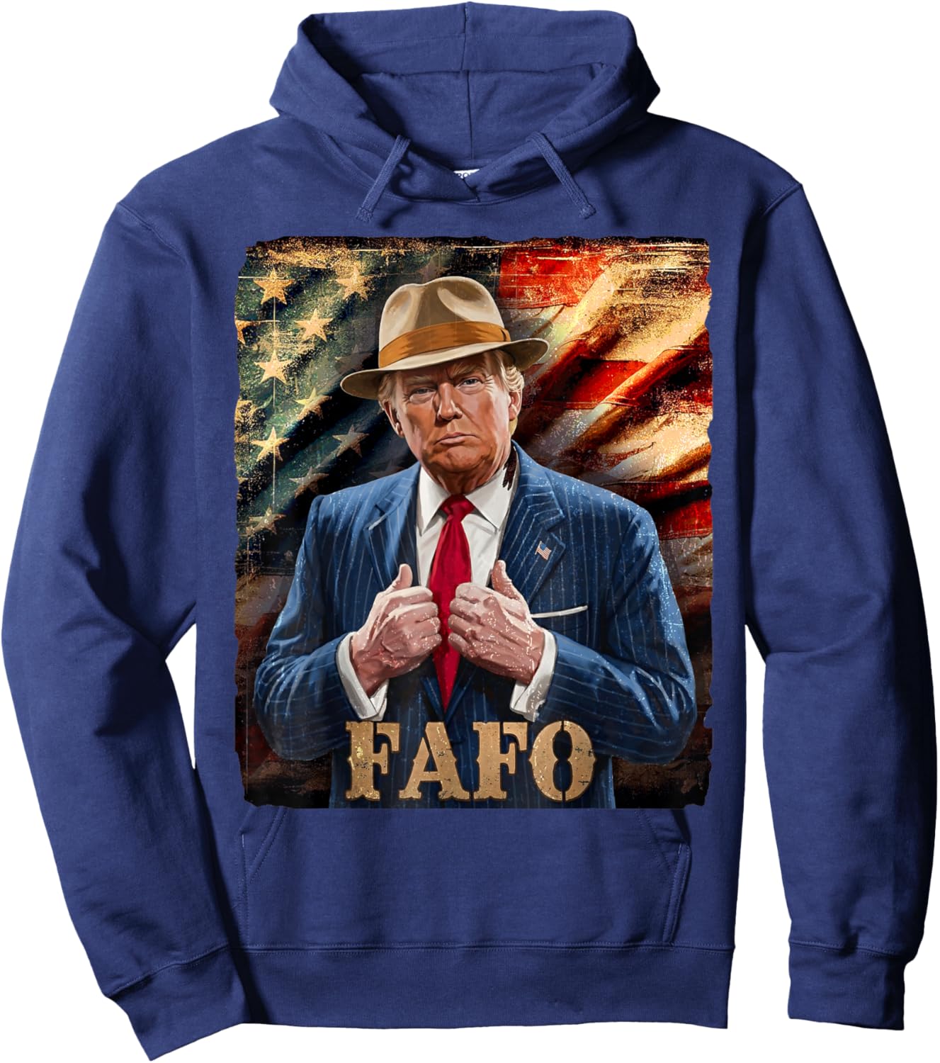 Funny Fafo Trump Fafo American USA Hoodie - Hoodie | Navy
