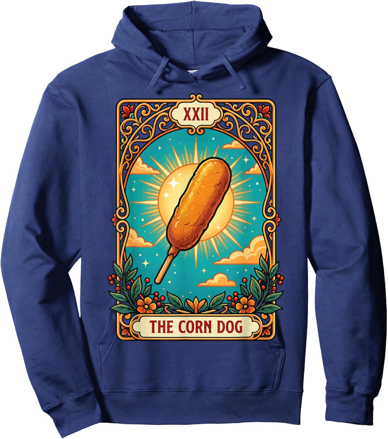 The Corn Dog Tarot Card Hoodie - Hoodie | Navy