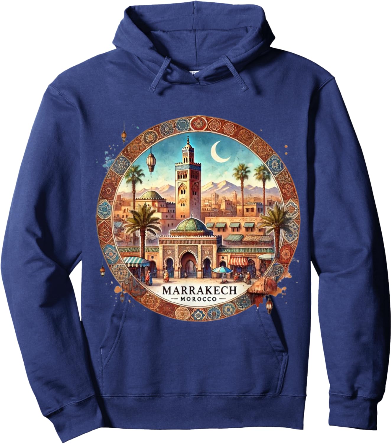 Marrakech Morocco Mediterranean Hoodie - Hoodie | Navy