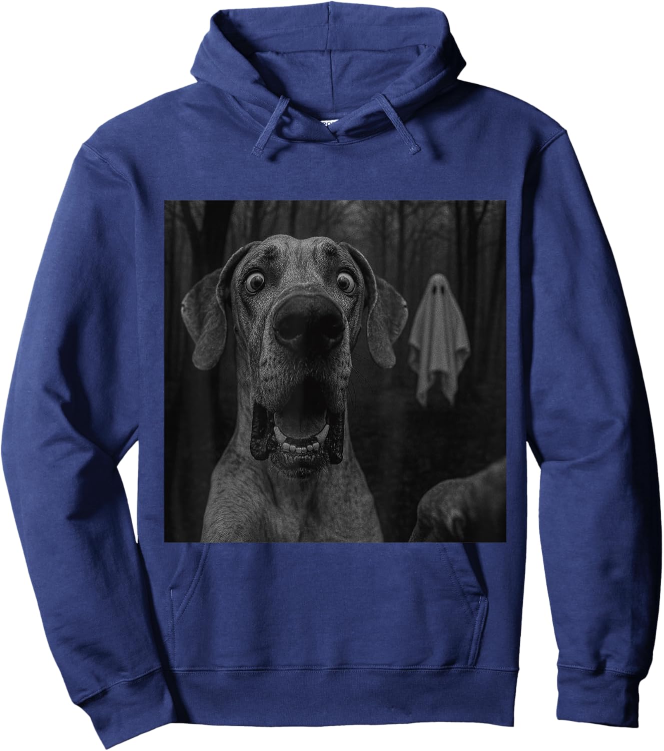 Great Dane Ghost Spooky Halloween Hoodie - Hoodie | Navy