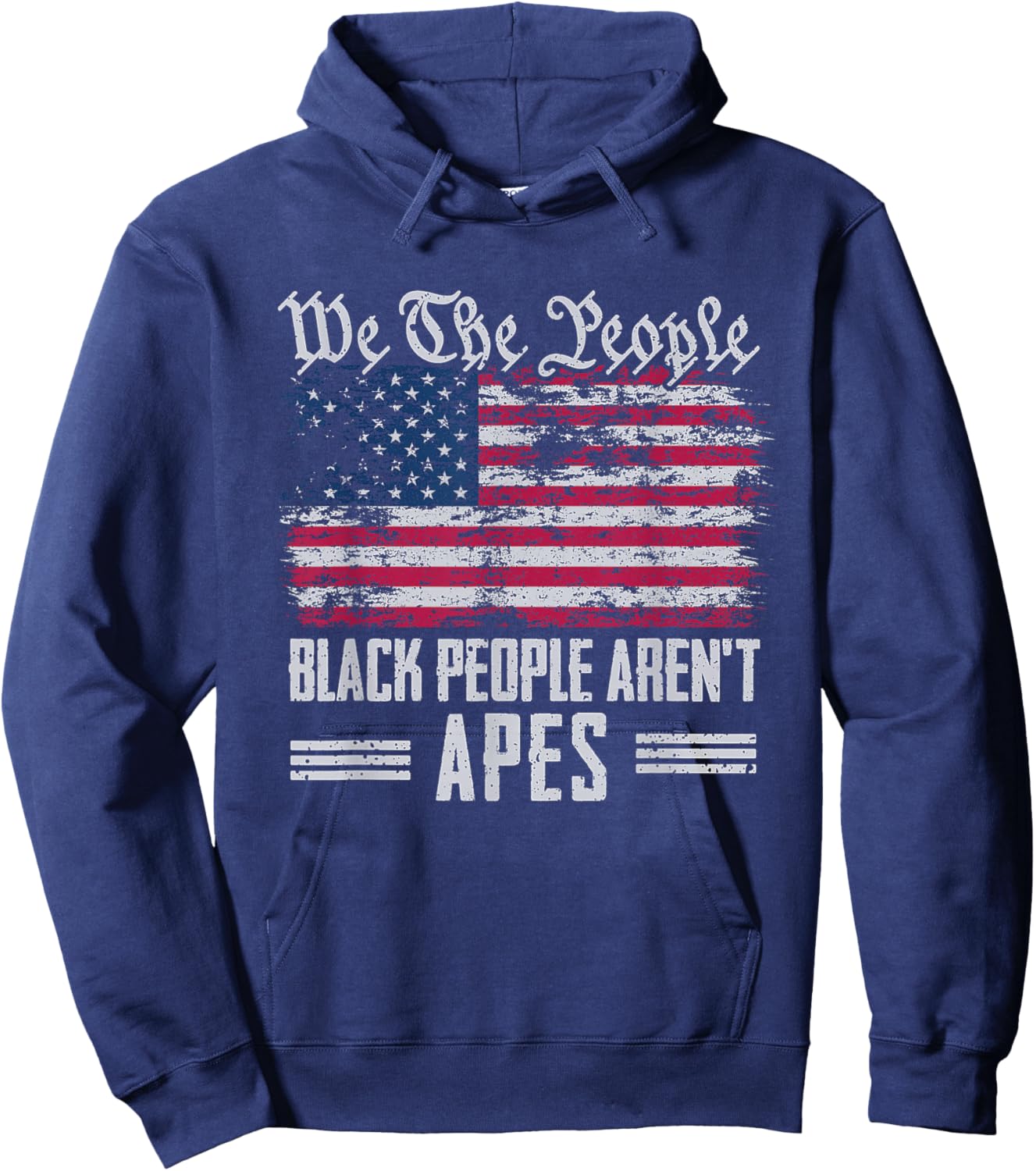 We The People - Black People aren't Apes Hoodie - Hoodie | Navy