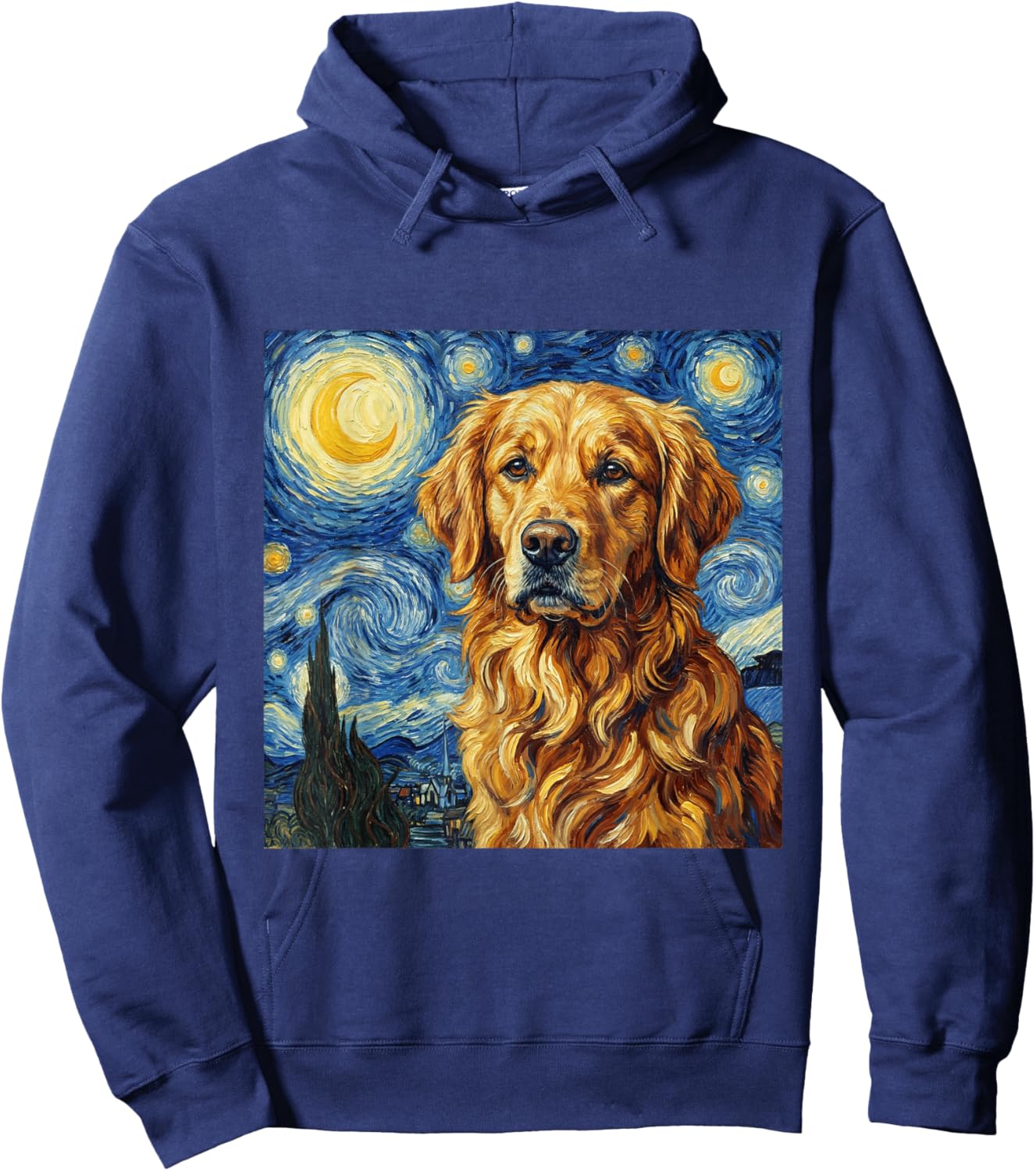 Golden Retriever Starry Night Dog Lover Hoodie - Hoodie | Navy