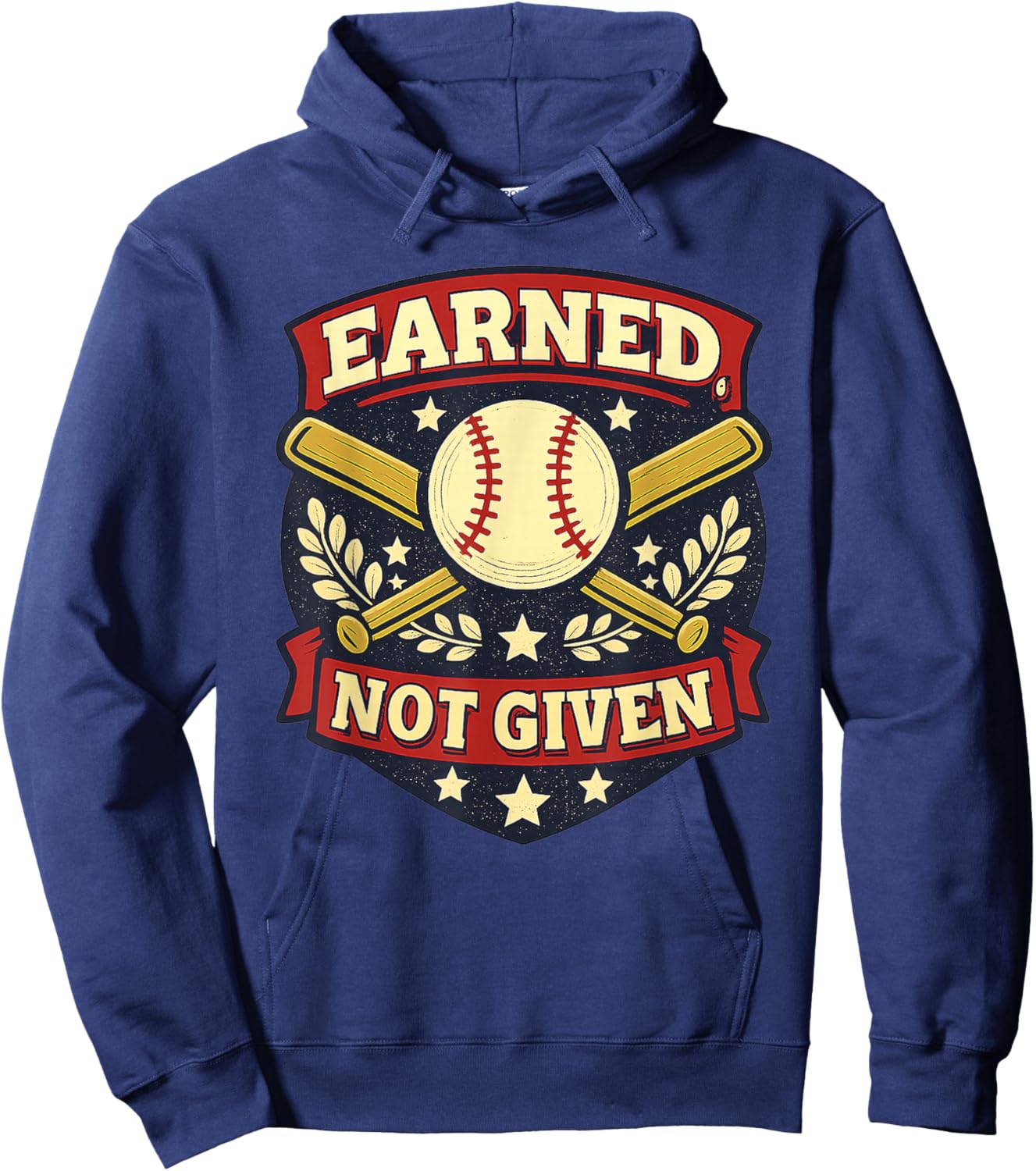 Earned Not Given – Baseball Grind Mindset Hoodie - Hoodie | Navy