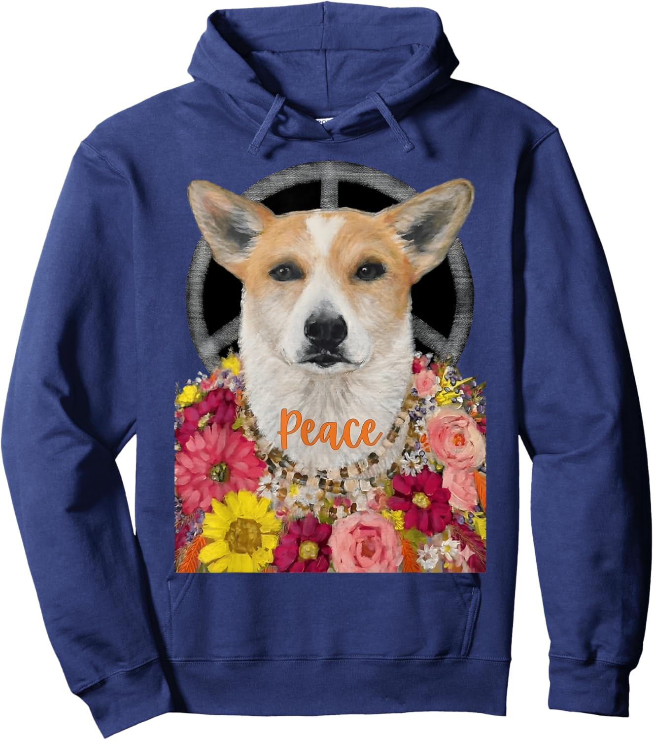 Aloka The Peace Dog Peace Walk Dog Painting Hoodie - Hoodie | Navy