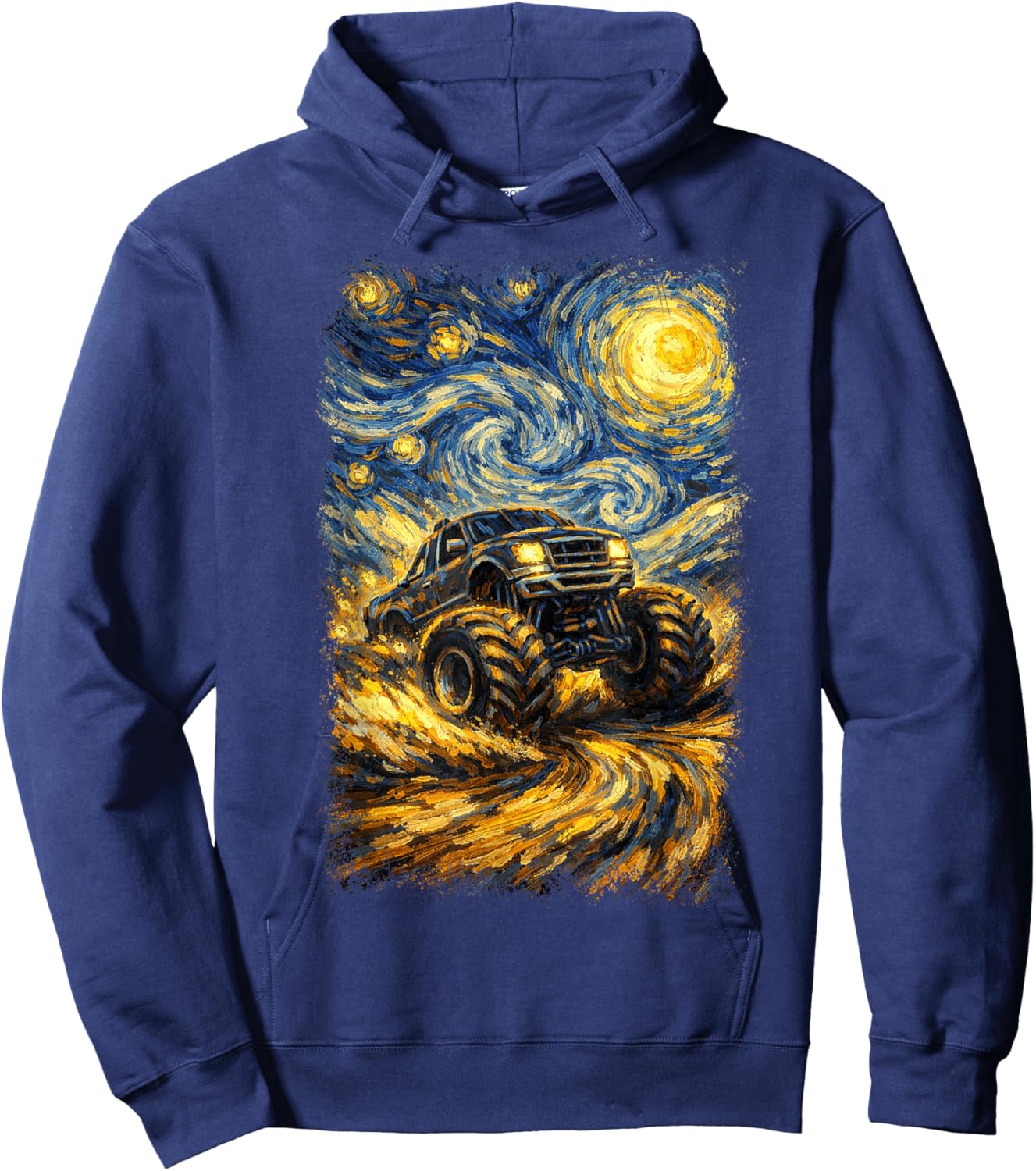 Monster Truck Adults Monster Truck Men Women Hoodie - Hoodie | Navy