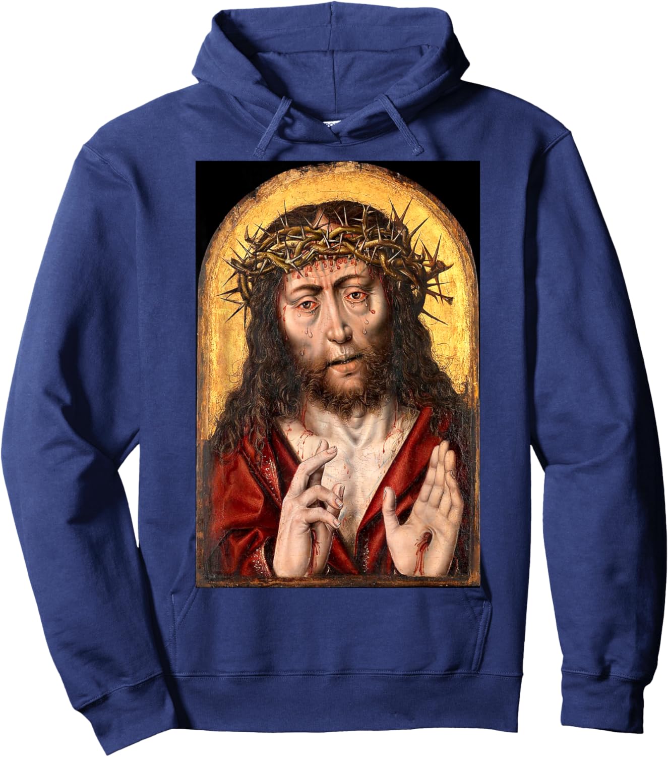 Jesus Christ Man of Sorrows Painting 1525 Hoodie - Hoodie | Navy