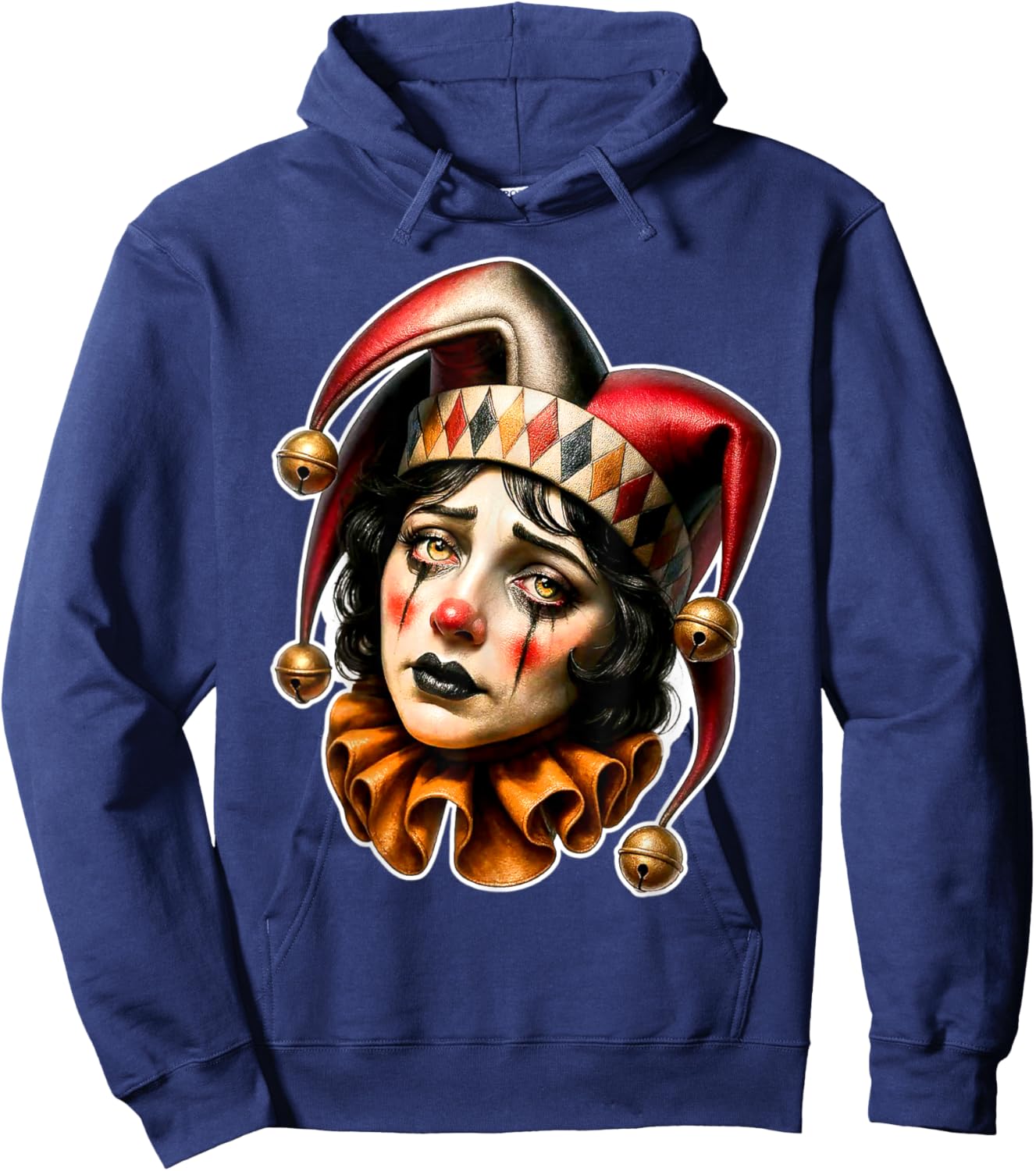 Jester Clown Sad Hoodie - Hoodie | Navy
