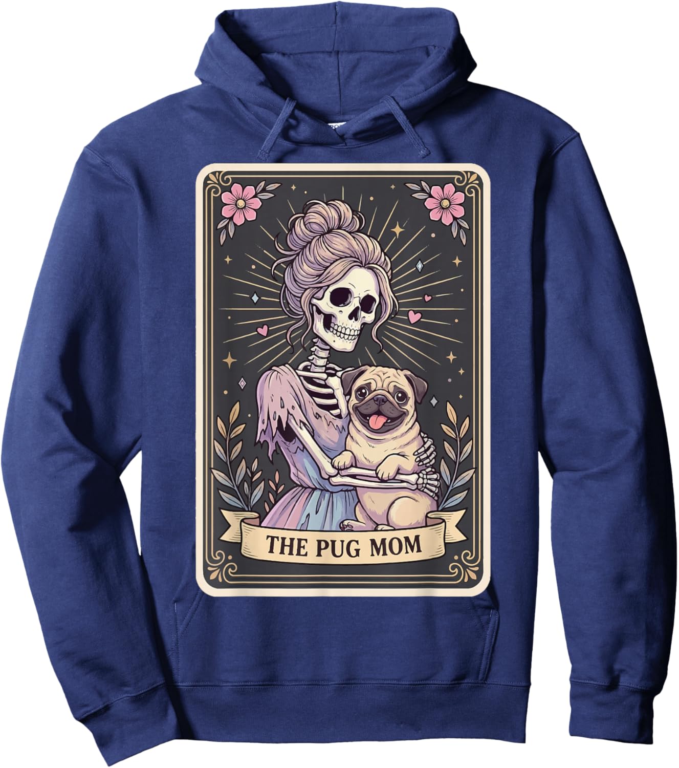 The Pug Mom Tarot Card Hoodie - Hoodie | Navy