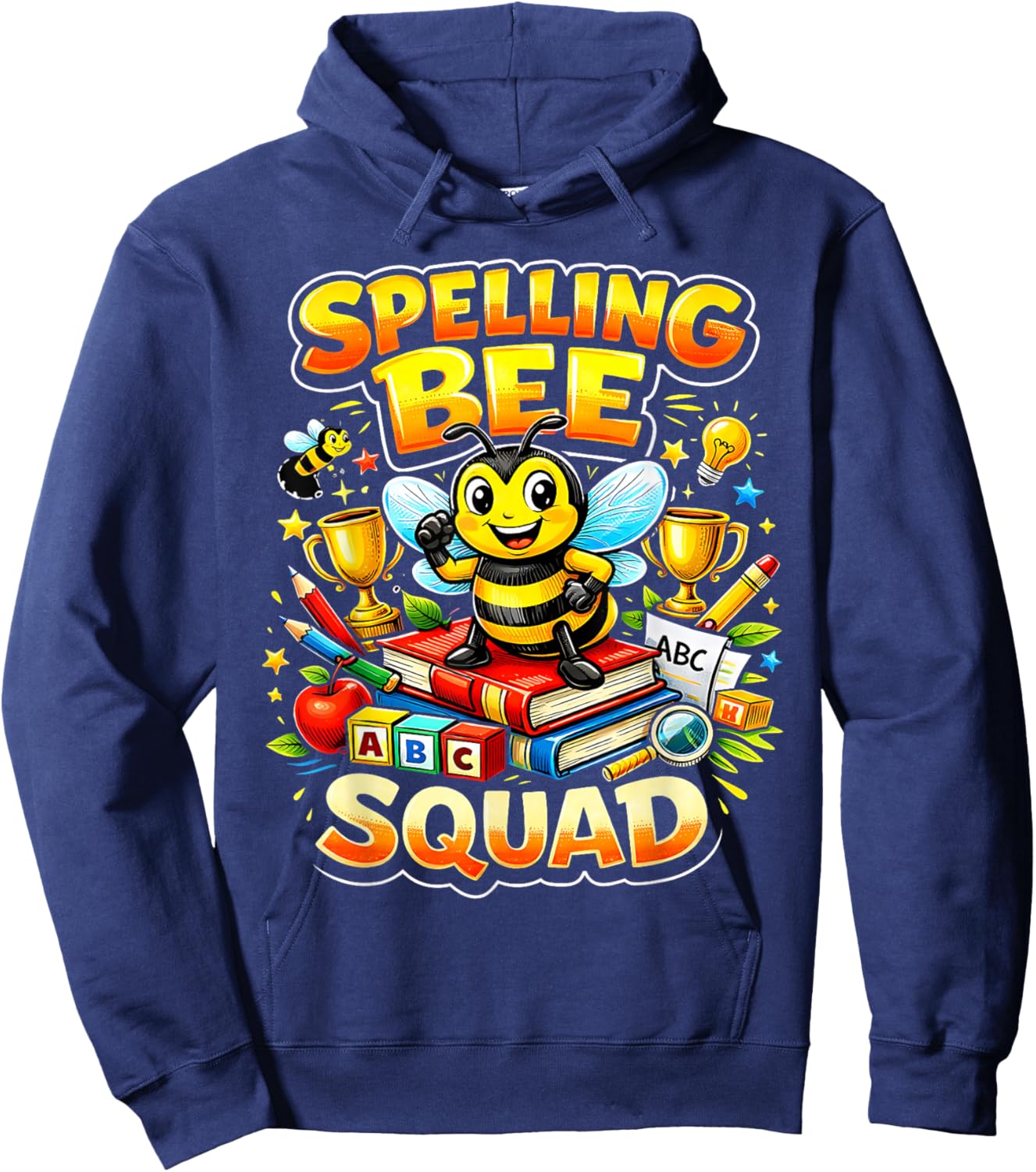Spelling Bee Squad Cute Student Teacher Team Hoodie - Hoodie | Navy