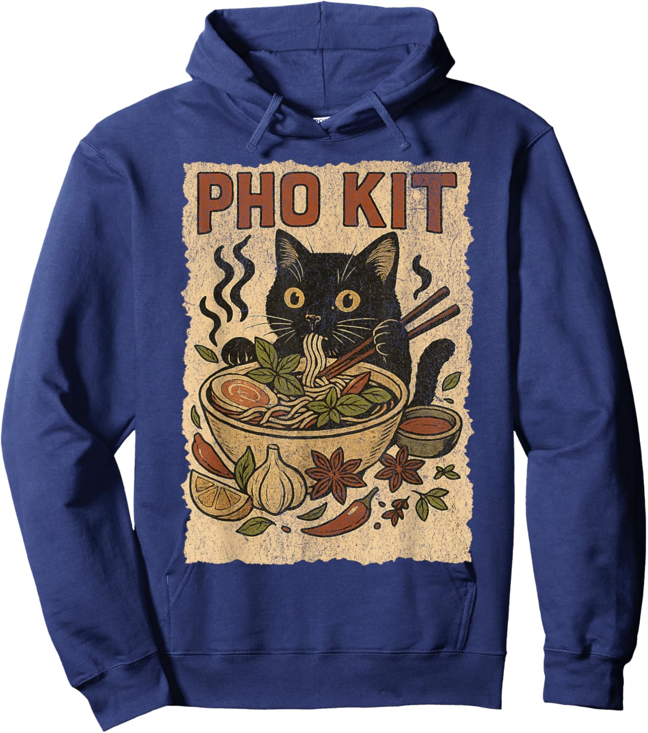 Pho Kit Funny Ramen Noodle Soup Hoodie - Hoodie | Navy