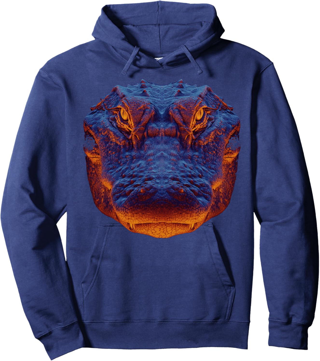 Crocodile Alligator Gator Face Hoodie - Hoodie | Navy
