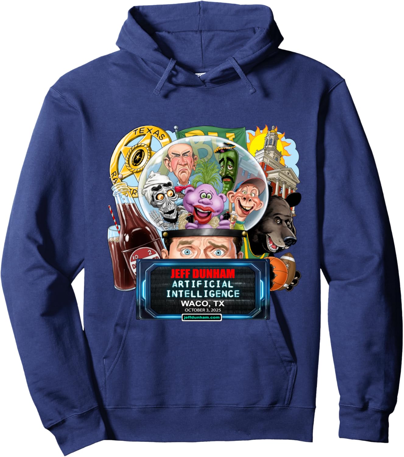 Jeff Dunham Waco, TX (2025) Hoodie - Hoodie | Navy