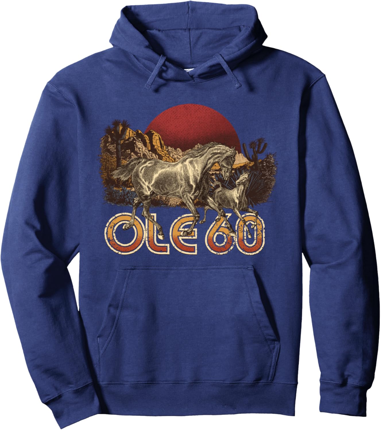 Ole 60 Horse Graphic Hoodie - Hoodie | Navy