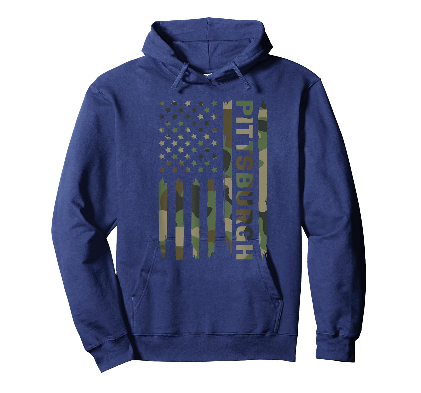 Pittsburgh Camo Military Flag Graphic T-Shirt