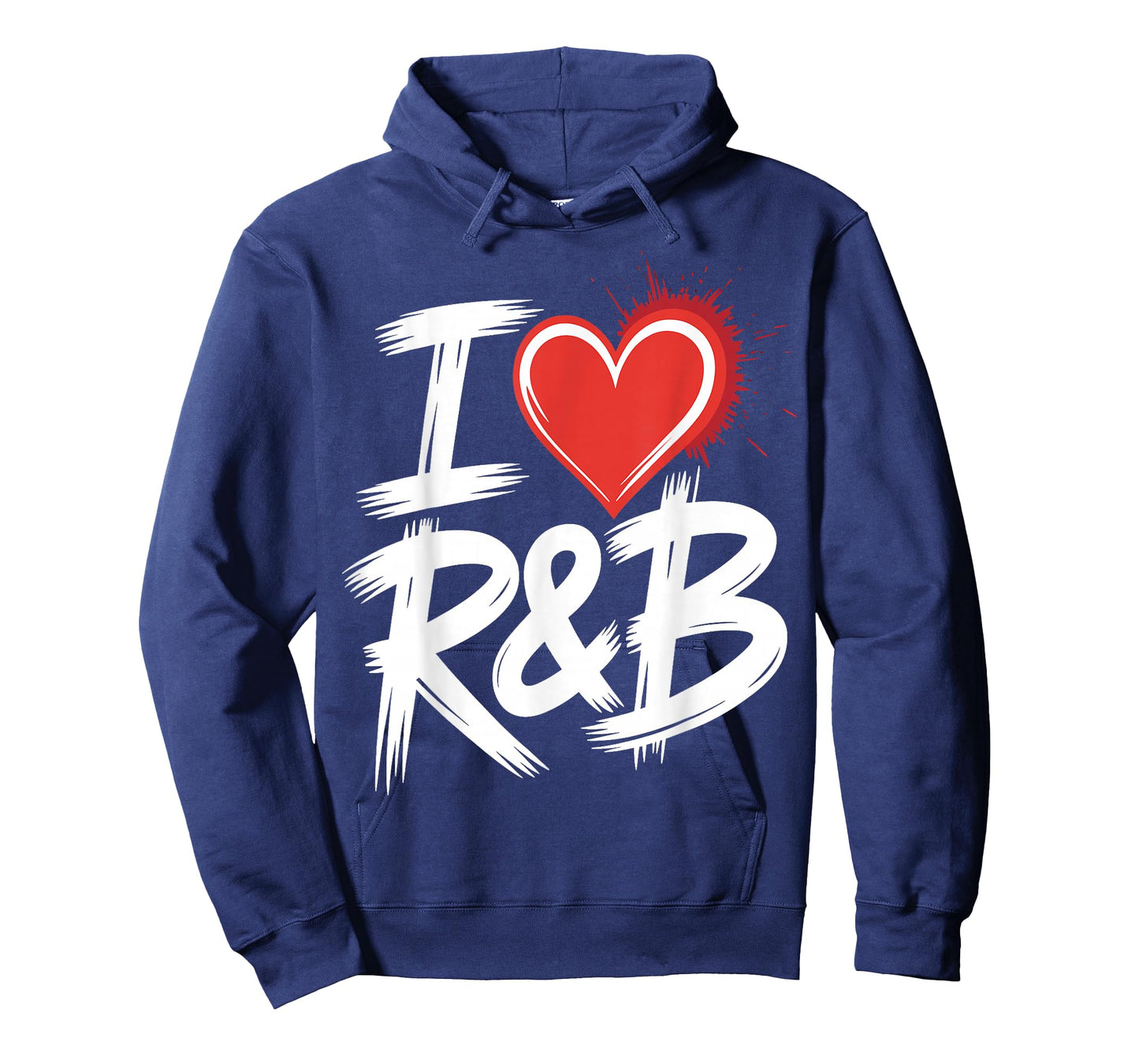 I Love R&B Bold Grunge Heart T-Shirt