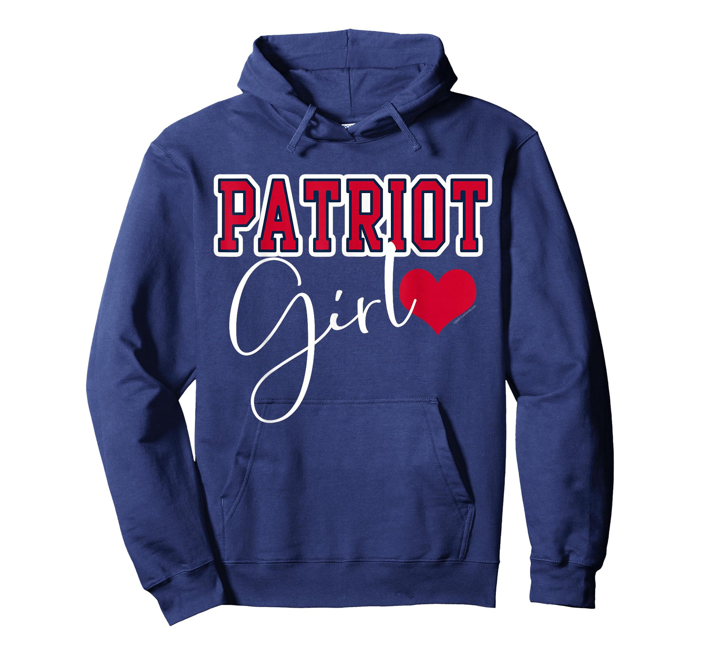 Patriot Girl Cute Heart Shape Womens T-Shirt