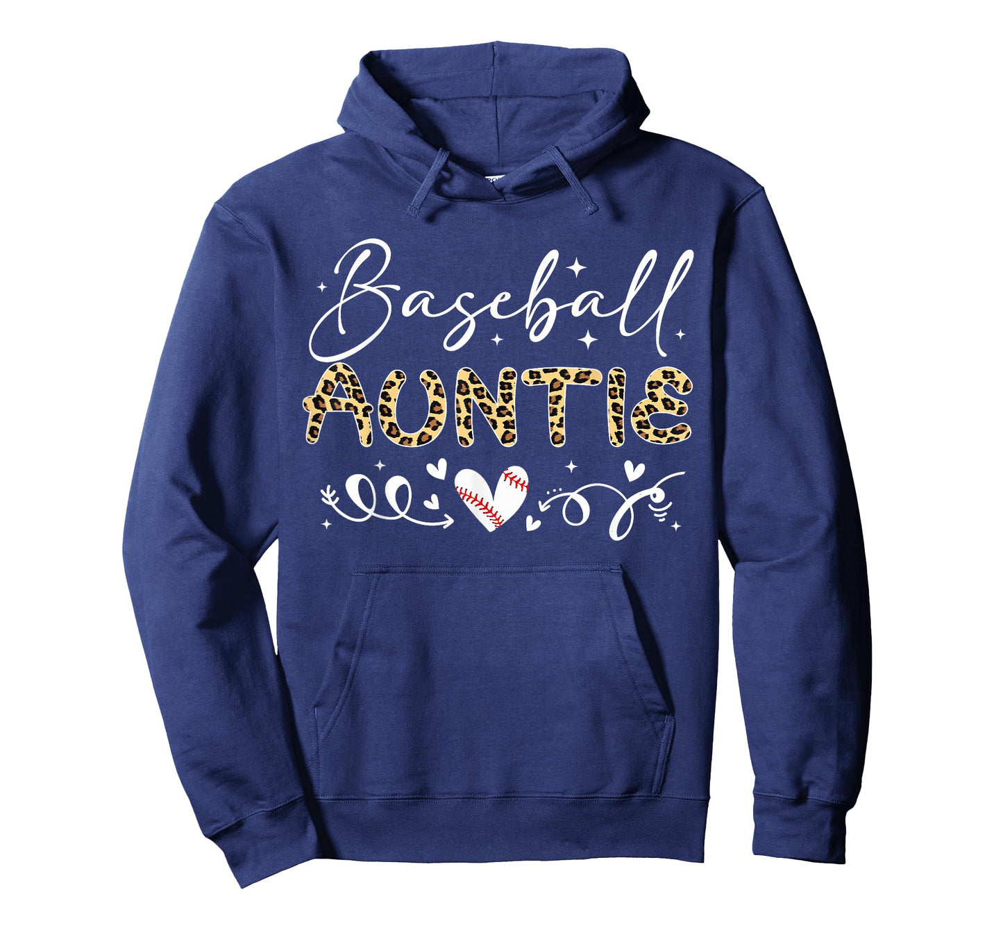 Baseball Auntie Leopard Baseball Heart T-Shirt