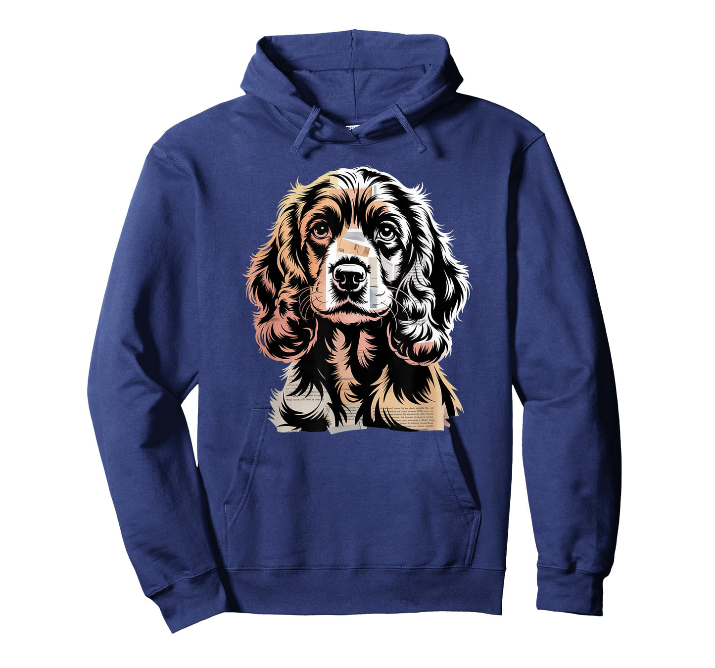 Newspaper Art English Cocker Spaniel T-Shirt