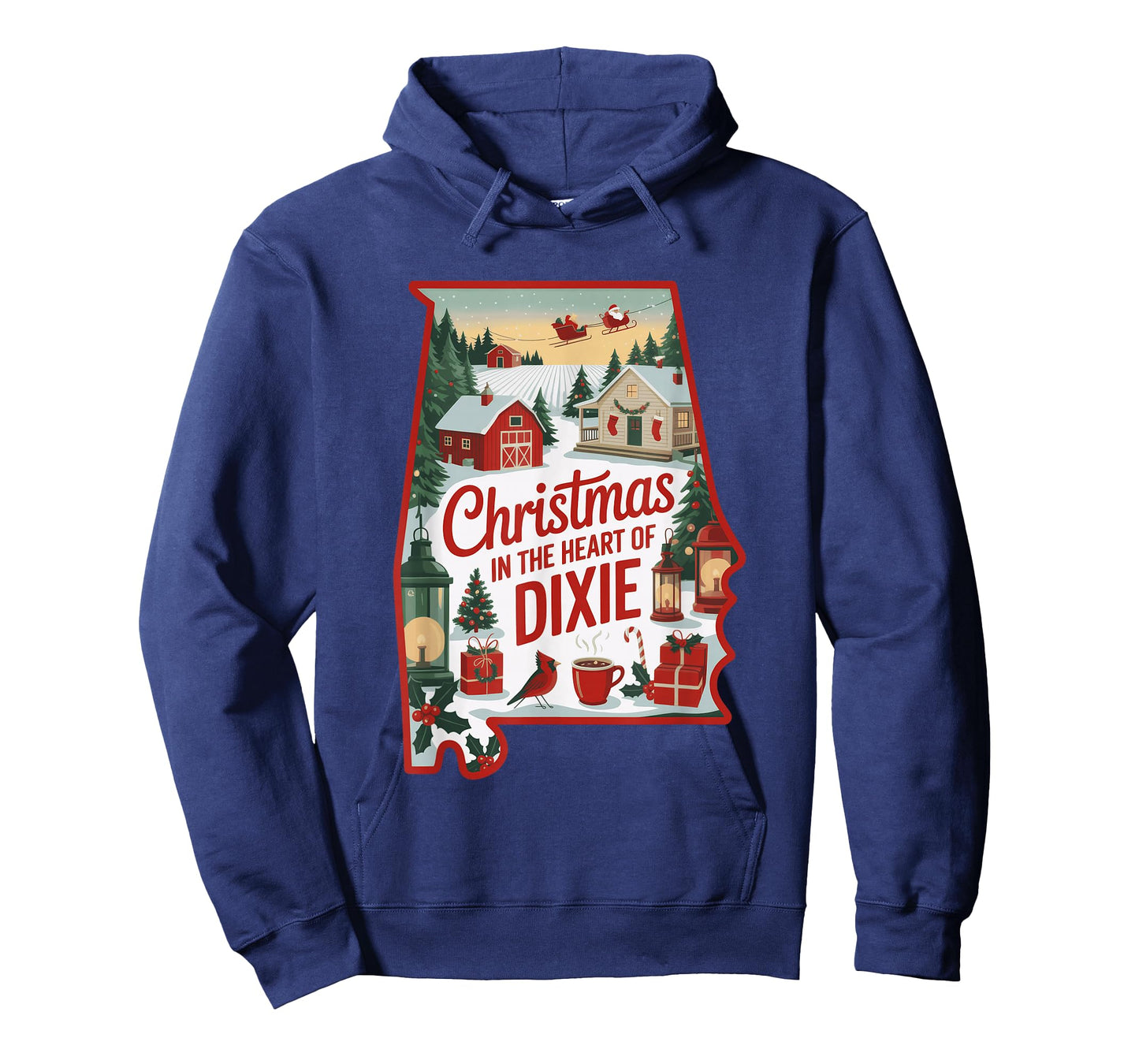 Christmas in The Heart of Dixie Alabama T-Shirt