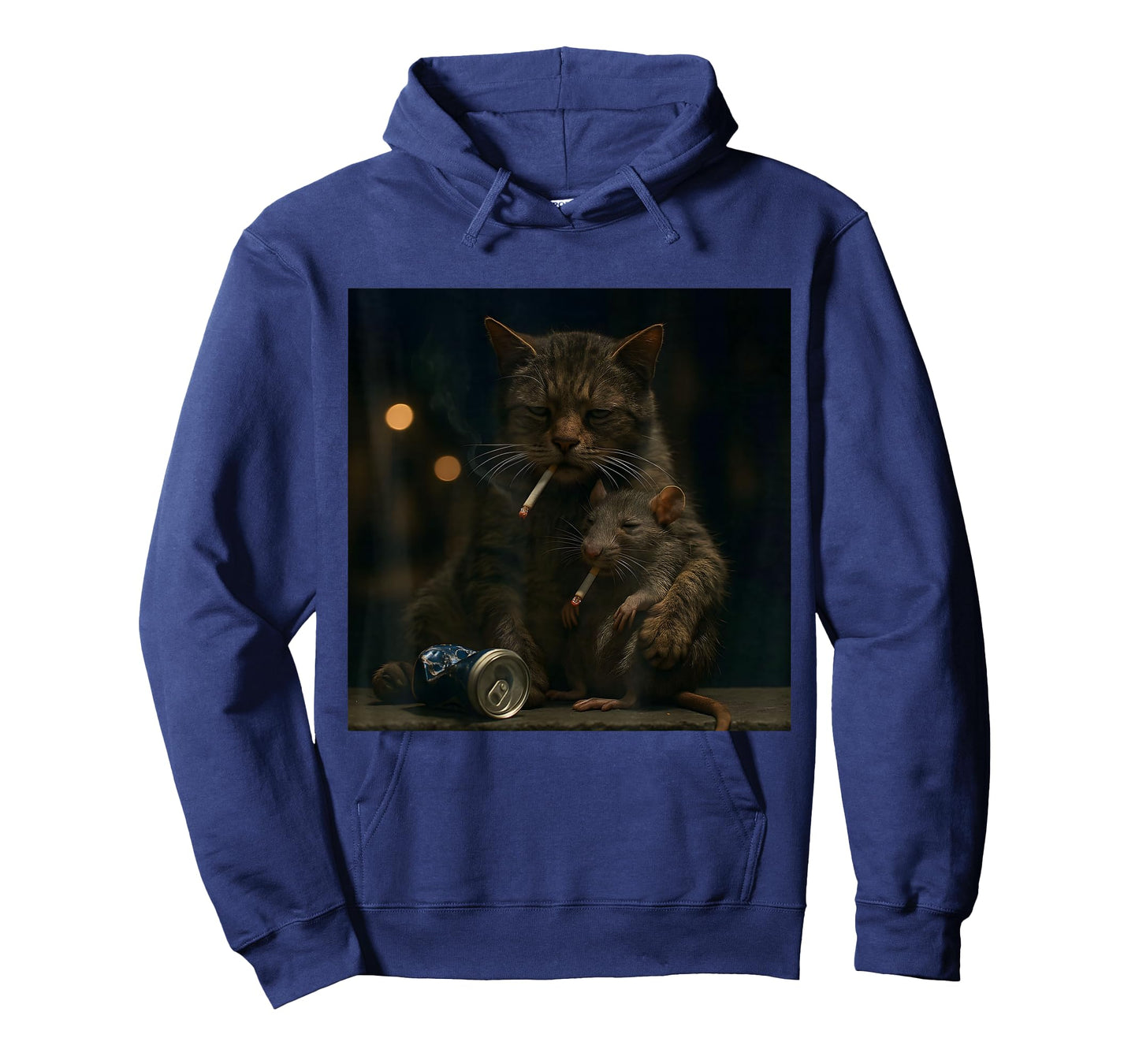 Cat Smoking with Rat Funny Meme Cat T-Shirt