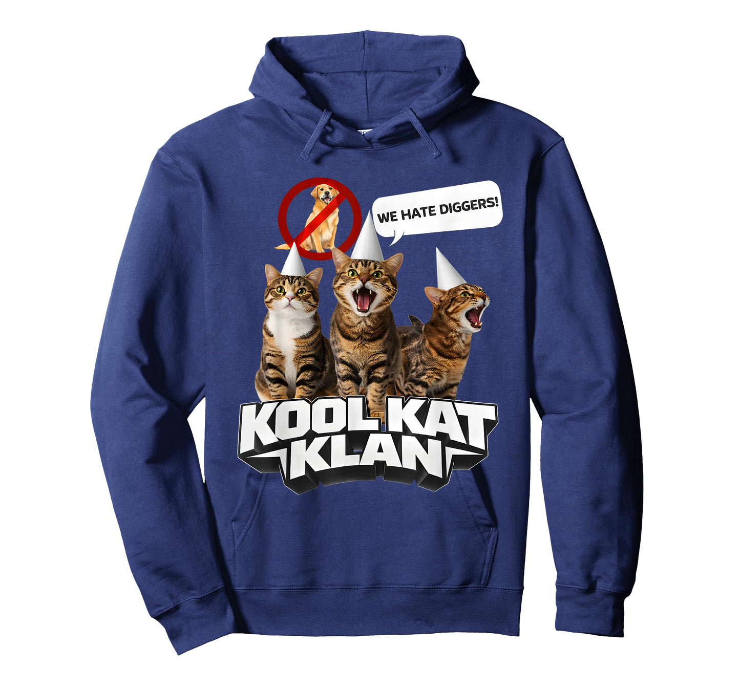 Cat Kool Kat Klan We Hate Diggers Funny T-Shirt