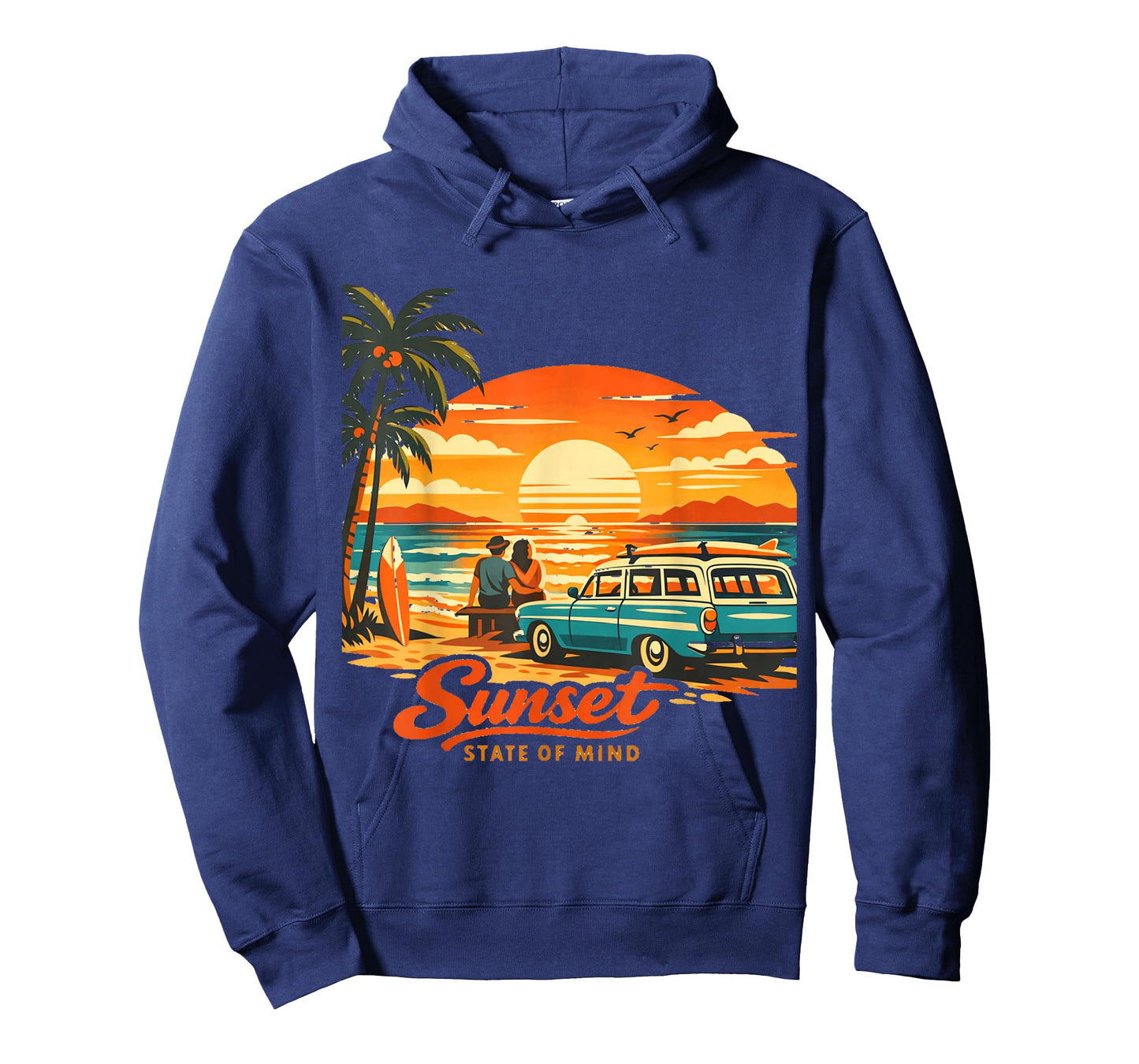 Beach Vibes 60s Sunset Surfers Retro T-Shirt