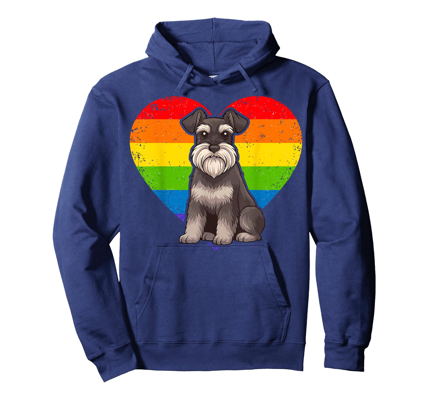 Schnauzer Rainbow Heart T-Shirt