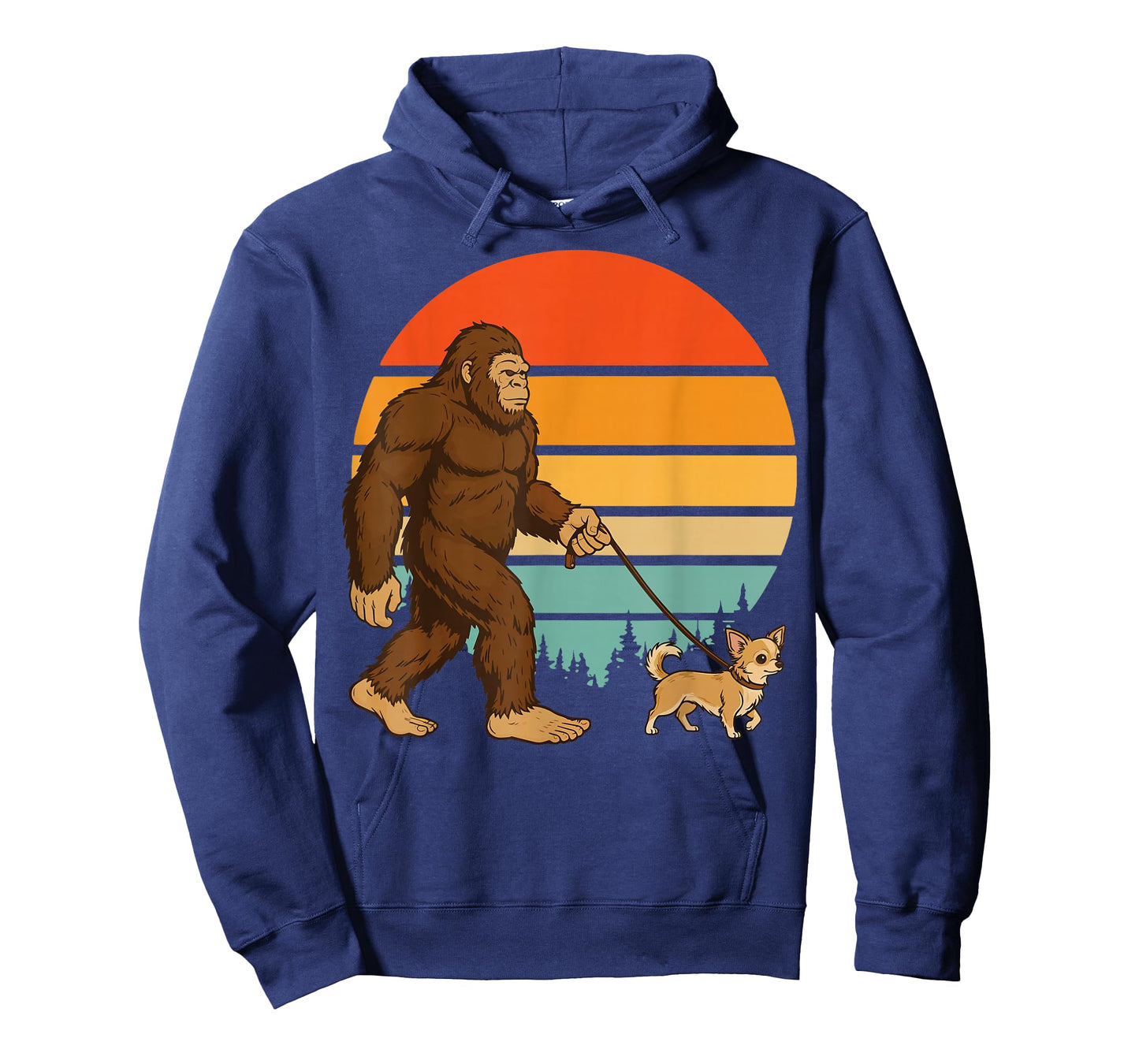 Bigfoot Chihuahua Retro T-Shirt