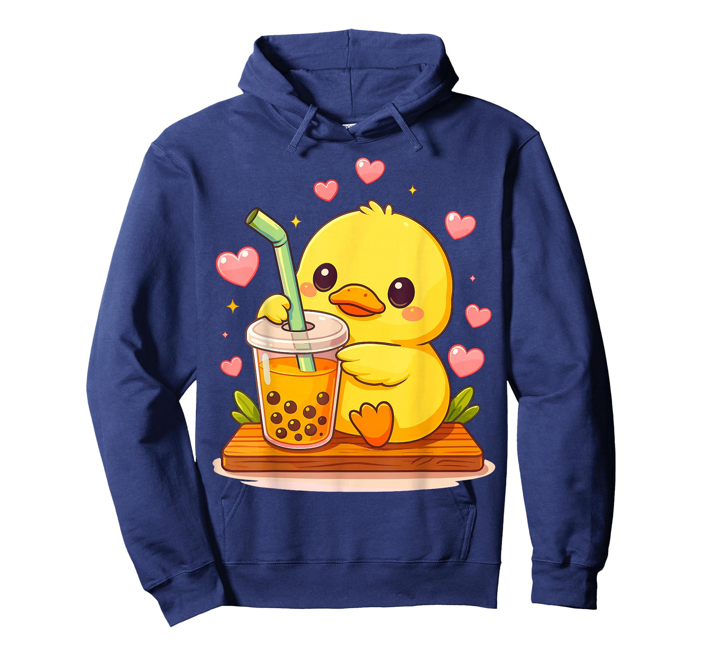 Kawaii Duck with Boba Bubble Tea T-Shirt