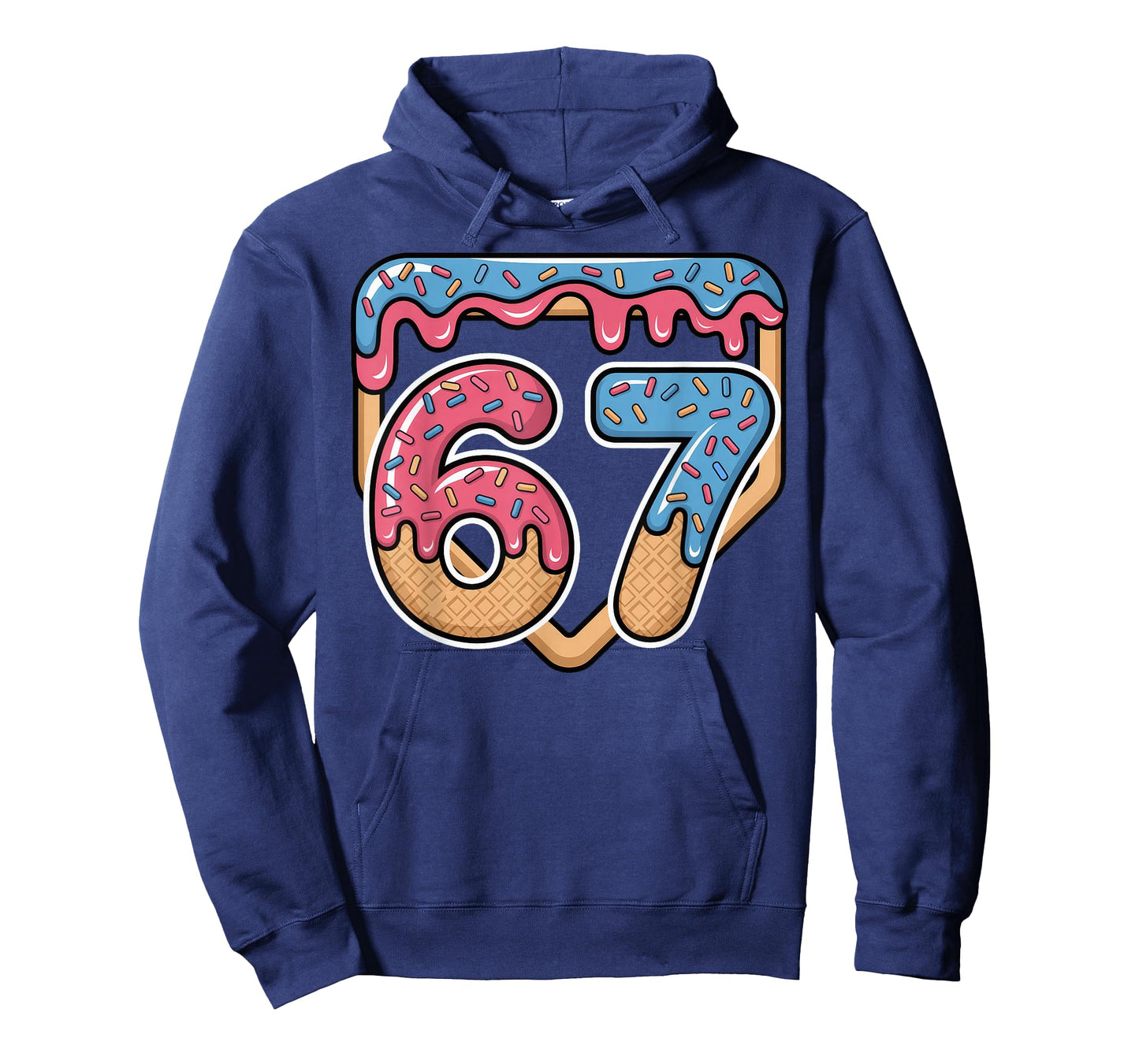 67 Ice Cream Drip Meme Baseball T-Shirt