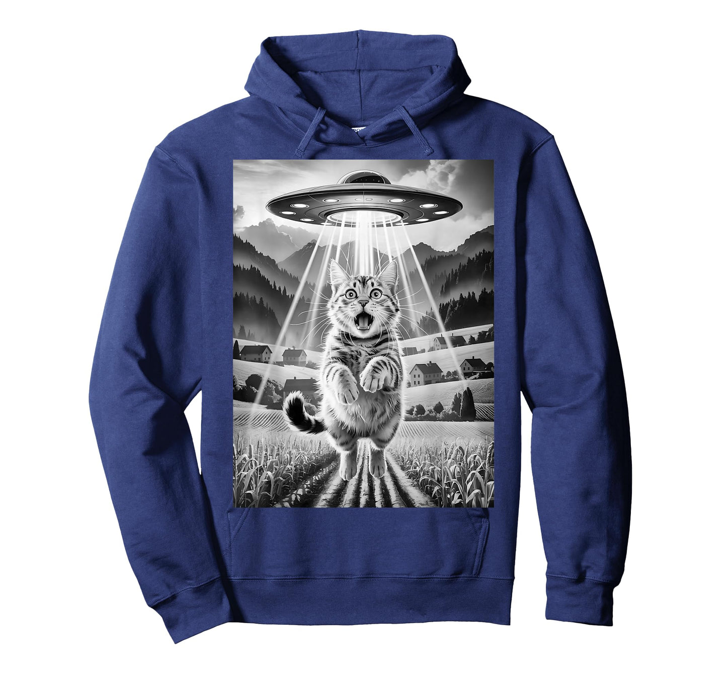 Funny Cat UFO Alien Abduction T-Shirt