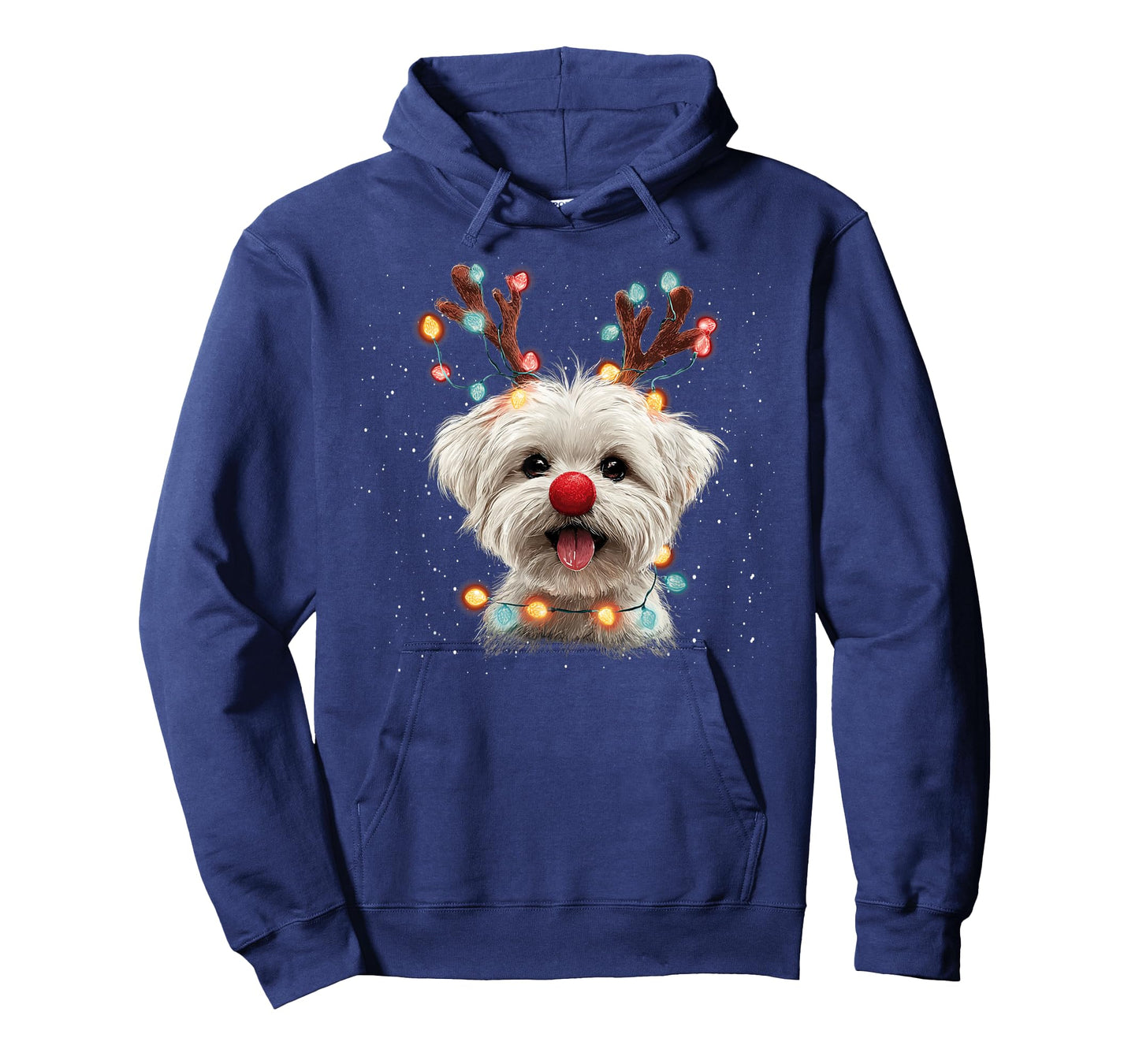 Cute Maltese Dog Reindeer Christmas T-Shirt