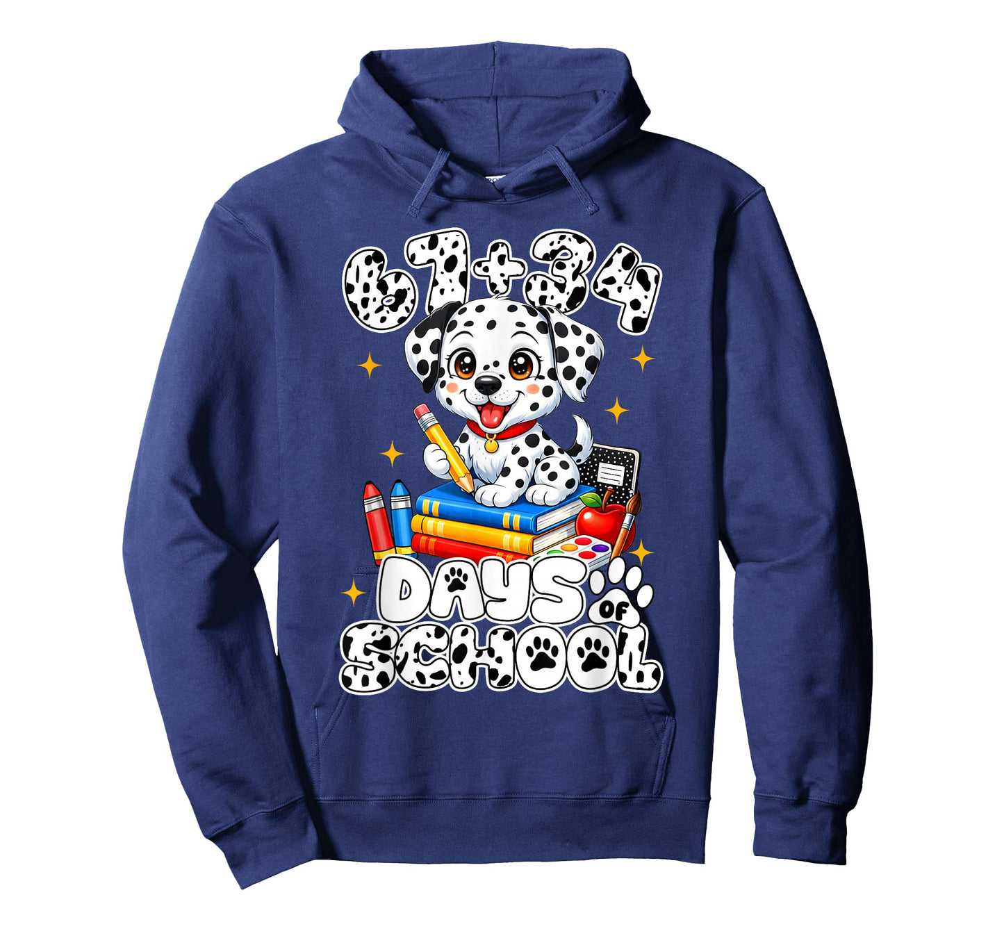 67+34 Days School 101 Days Cute Dog T-Shirt