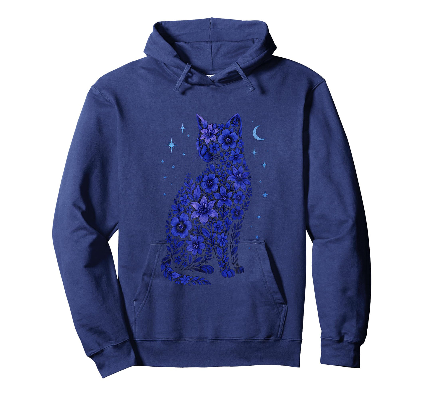 Cat Flowers Moon Stars T-Shirt