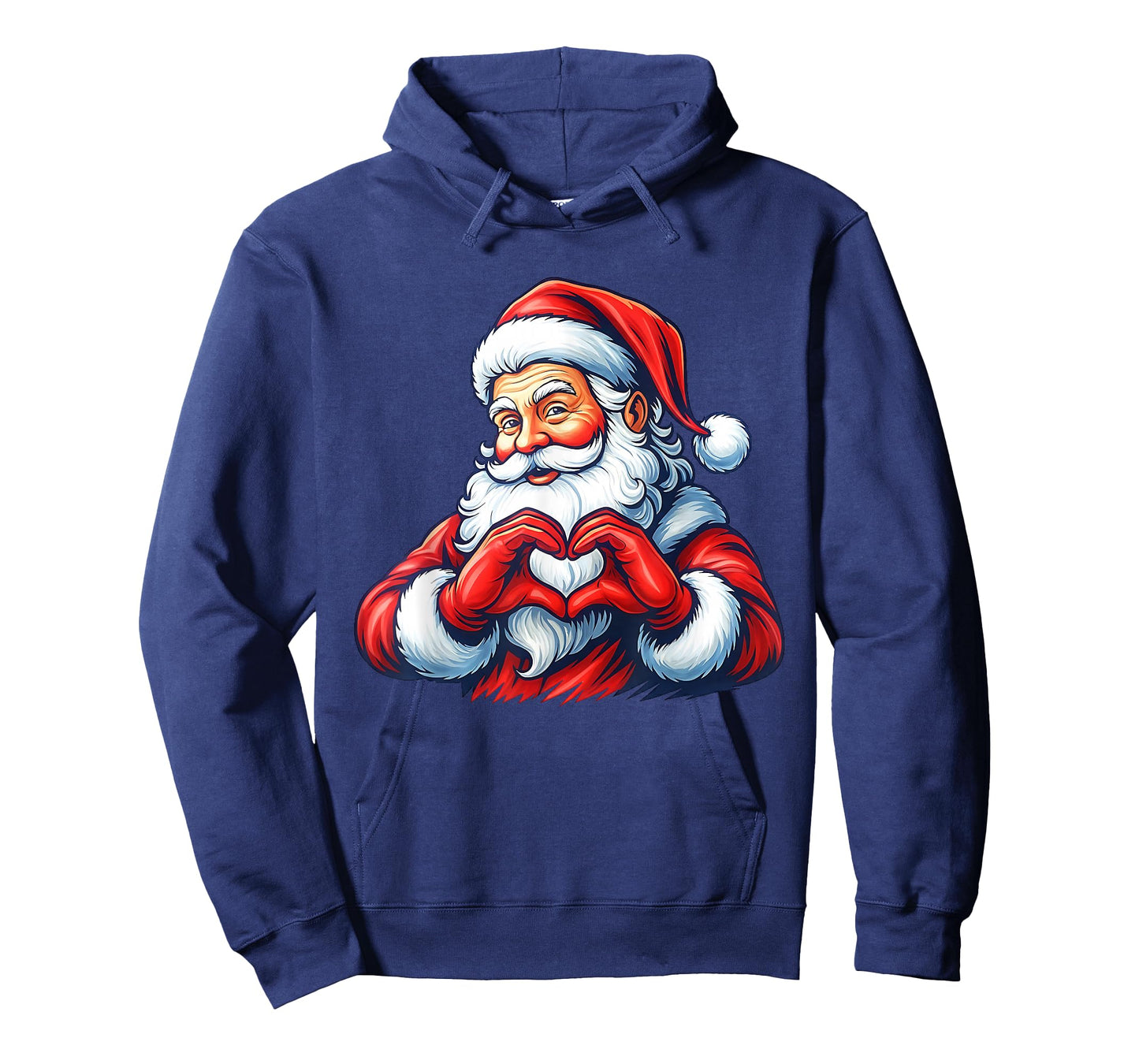 Santa Heart Hands Christmas Love T-Shirt