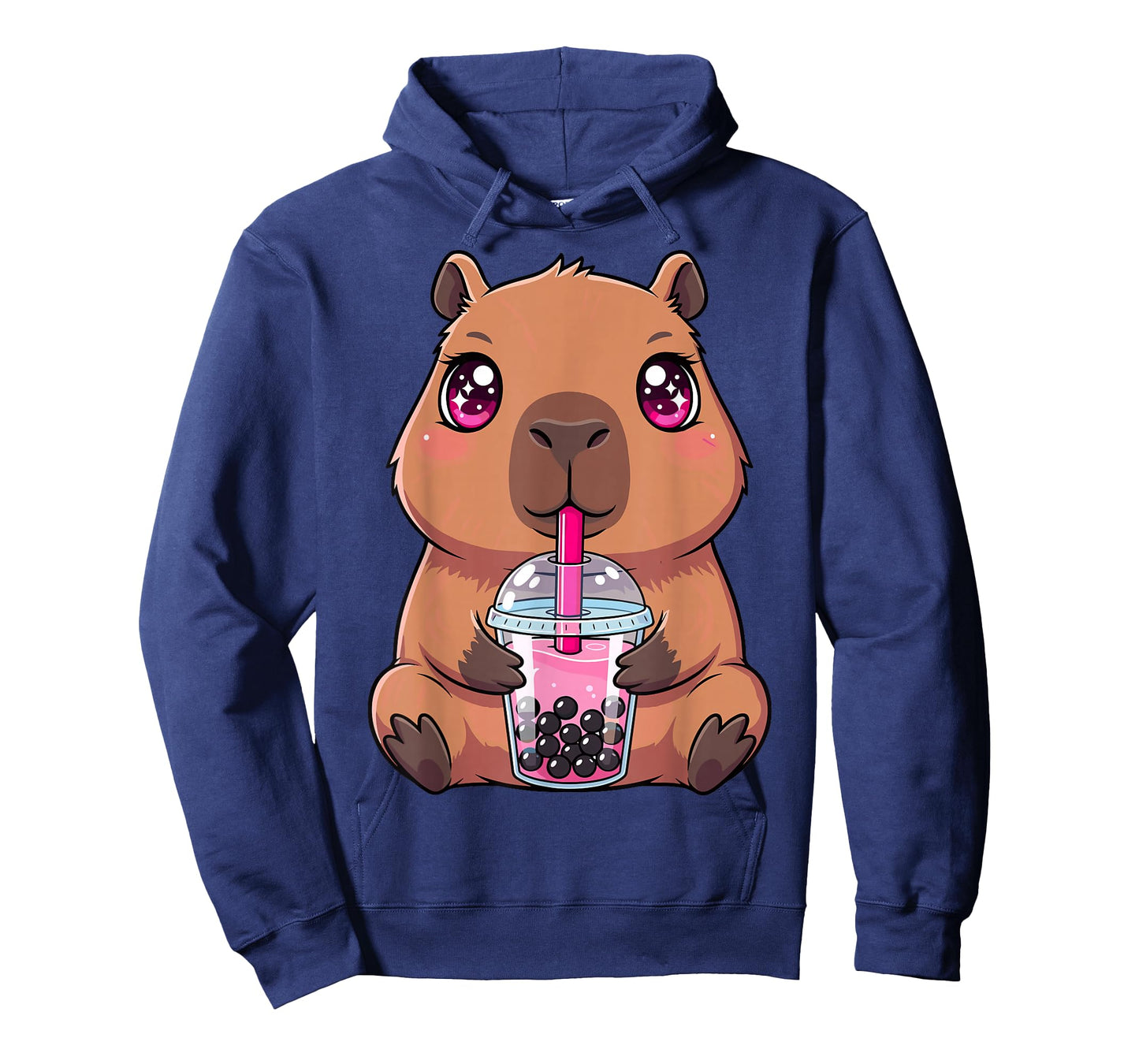 Cute Capybara with Boba Bubble Tea T-Shirt