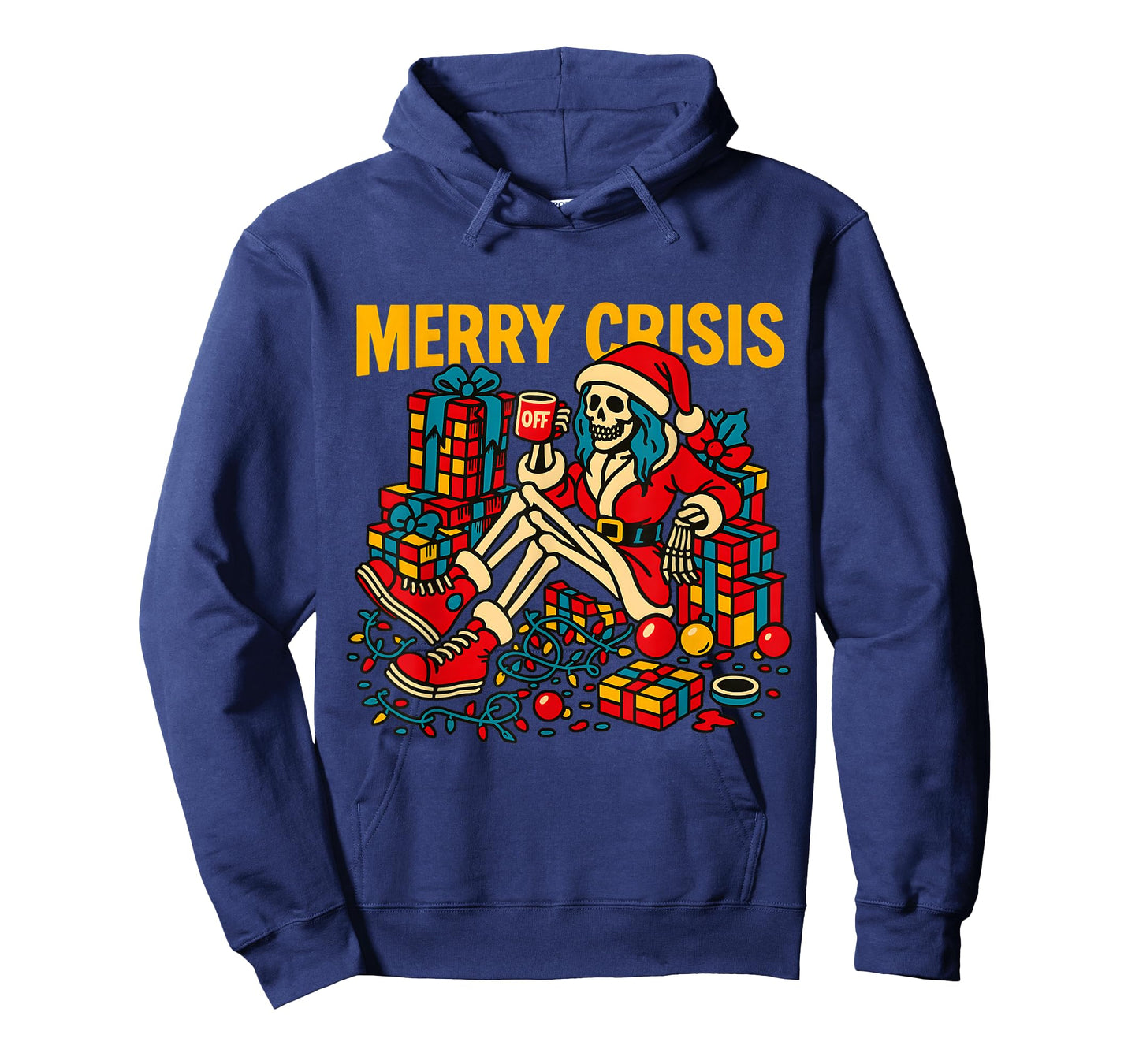 Merry Crisis Funny Skeleton Christmas T-Shirt
